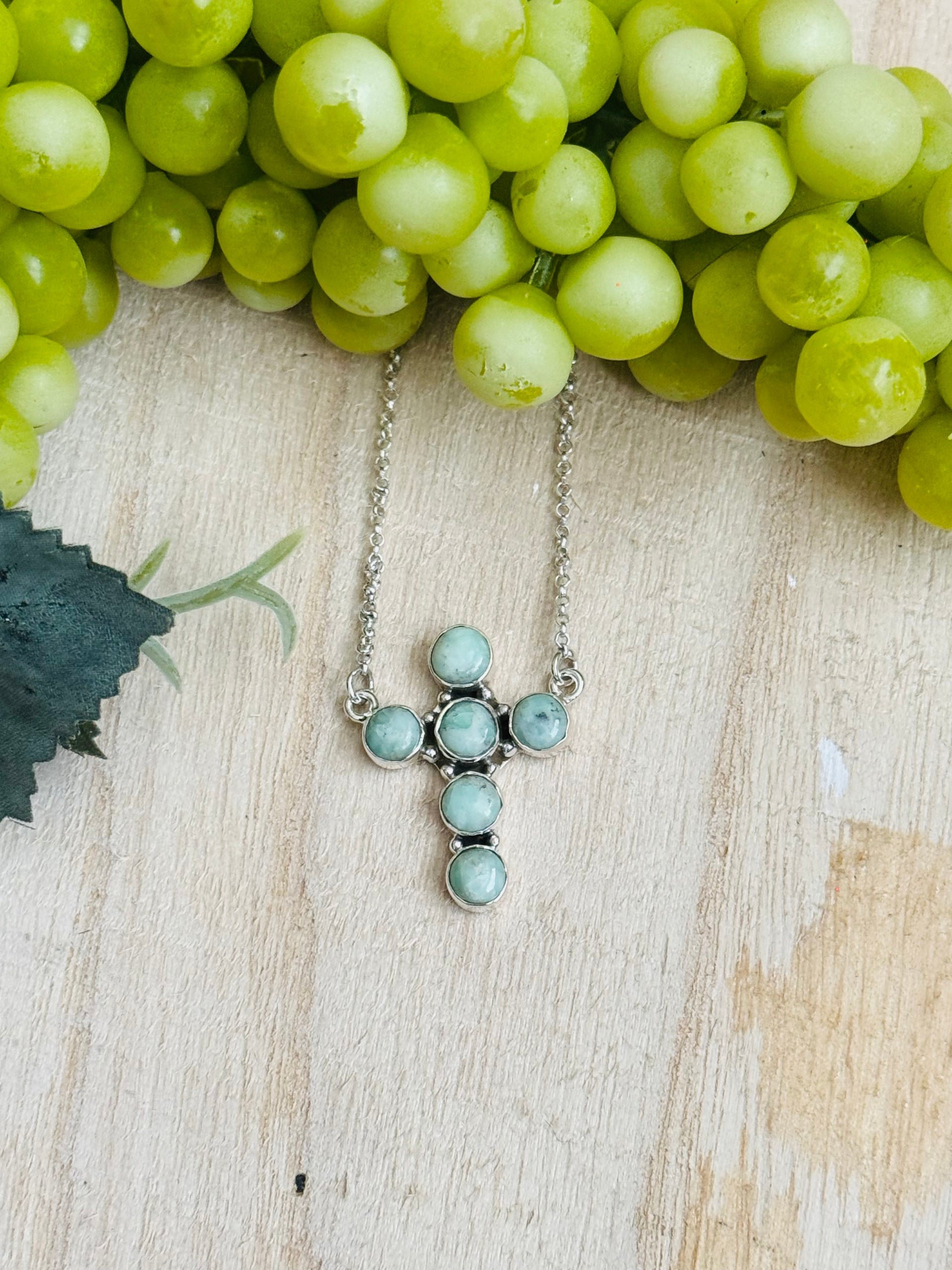 Southwest Handmade Paloma Variscite & Sterling Silver Necklace