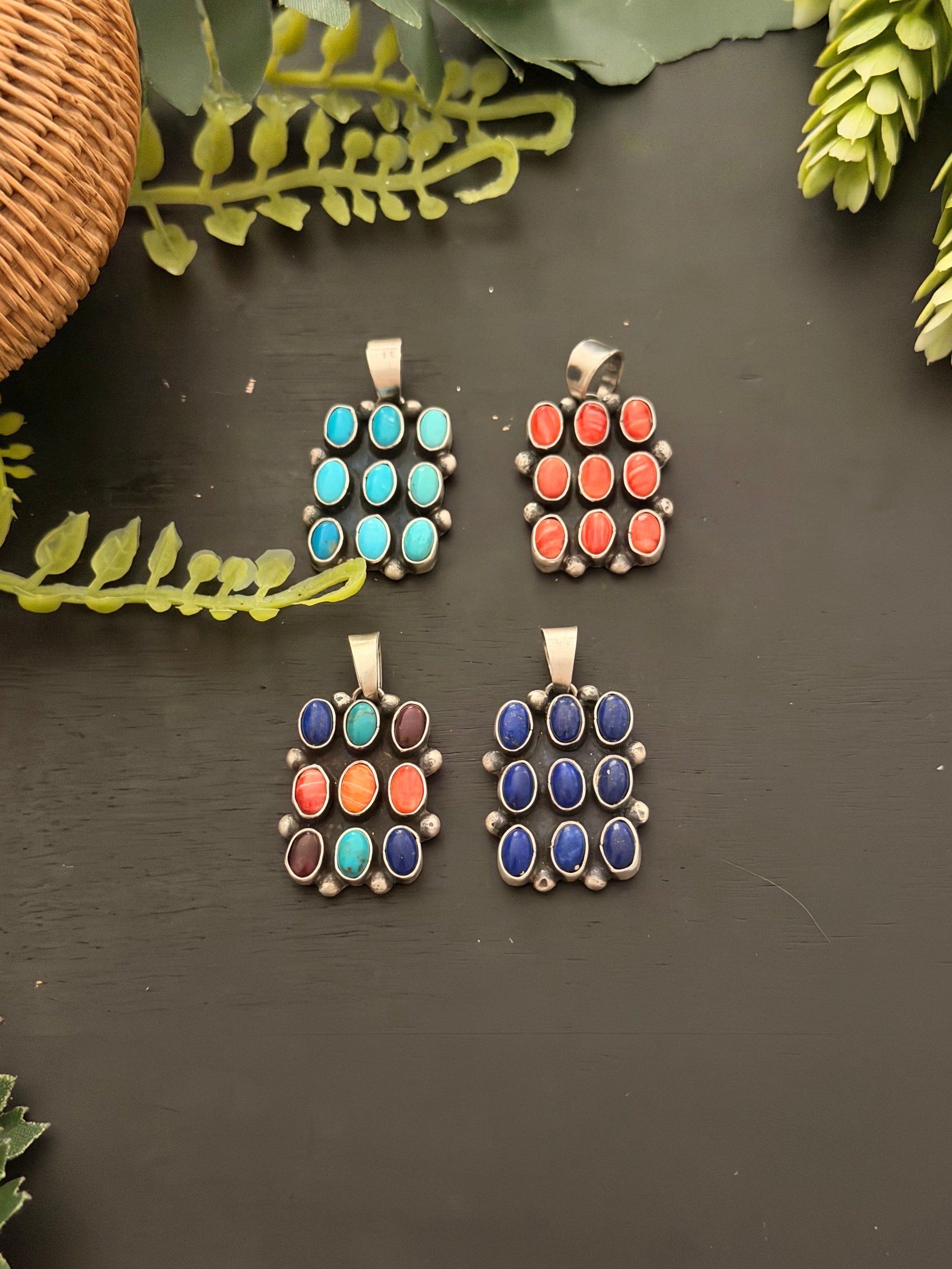 Jameson Garcia Sterling Silver Cluster Pendants