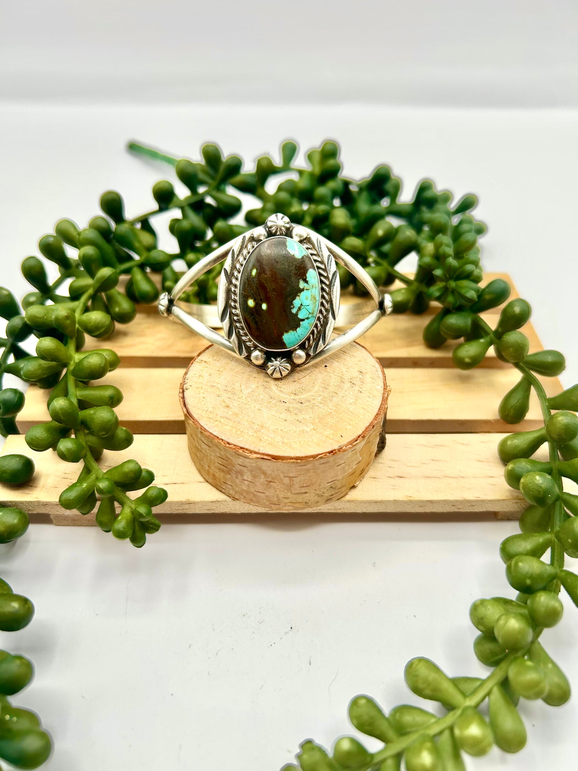 Augustine Largo Mine 8 Turquoise & Sterling Silver Cuff Bracelet