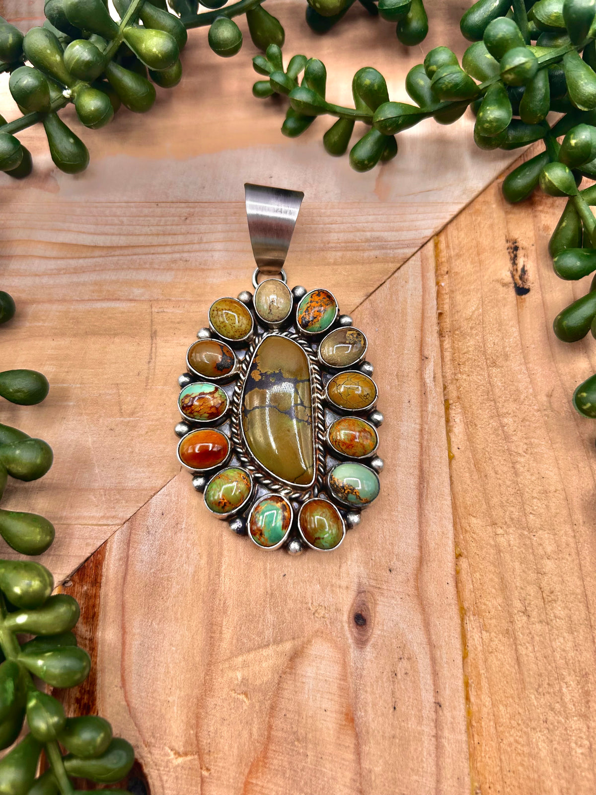 Wilson Dave’s Hubei Turquoise & Sterling Silver Pendant