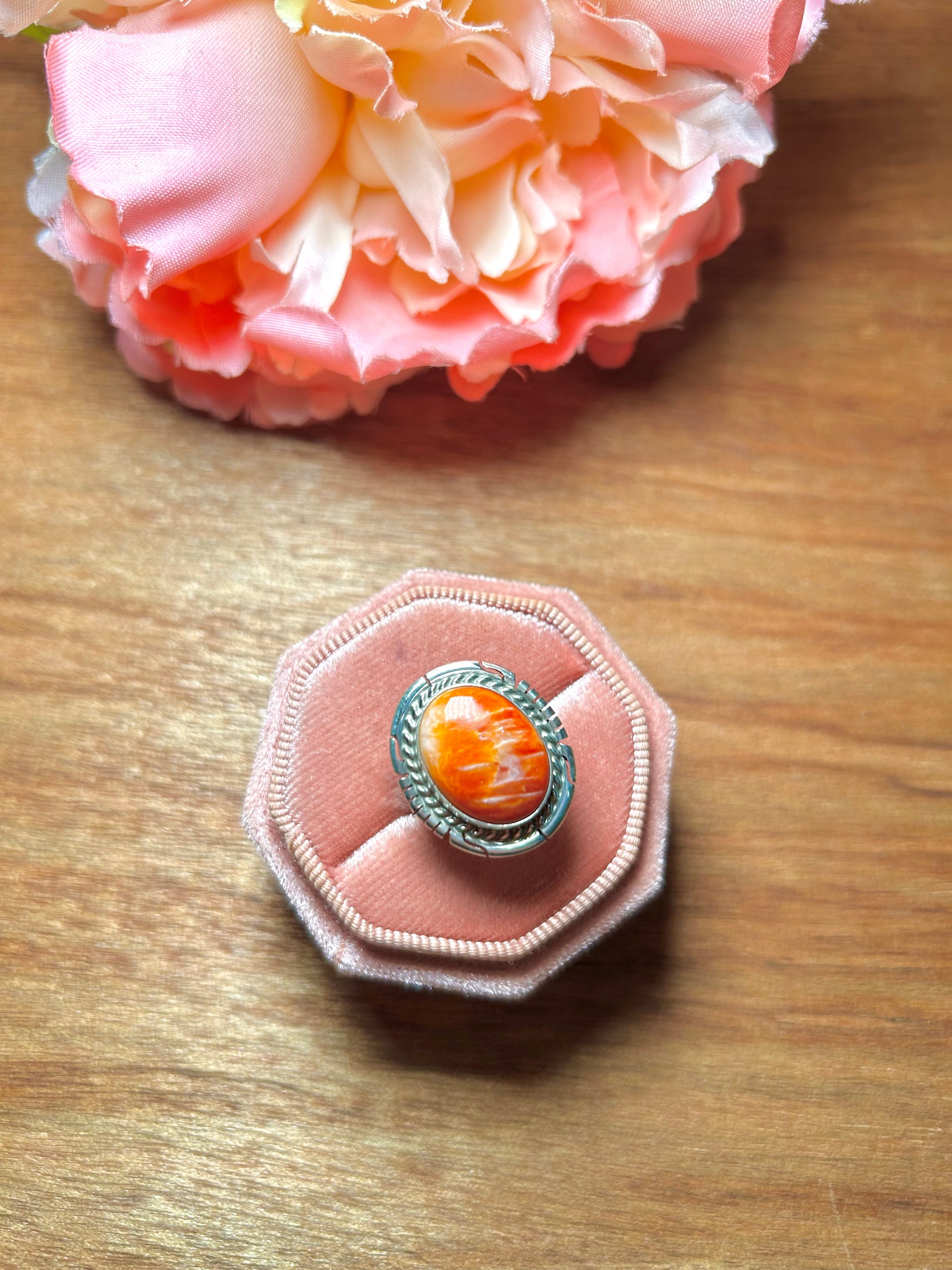 Dane Skeets Spiny Oyster & Sterling Silver Ring