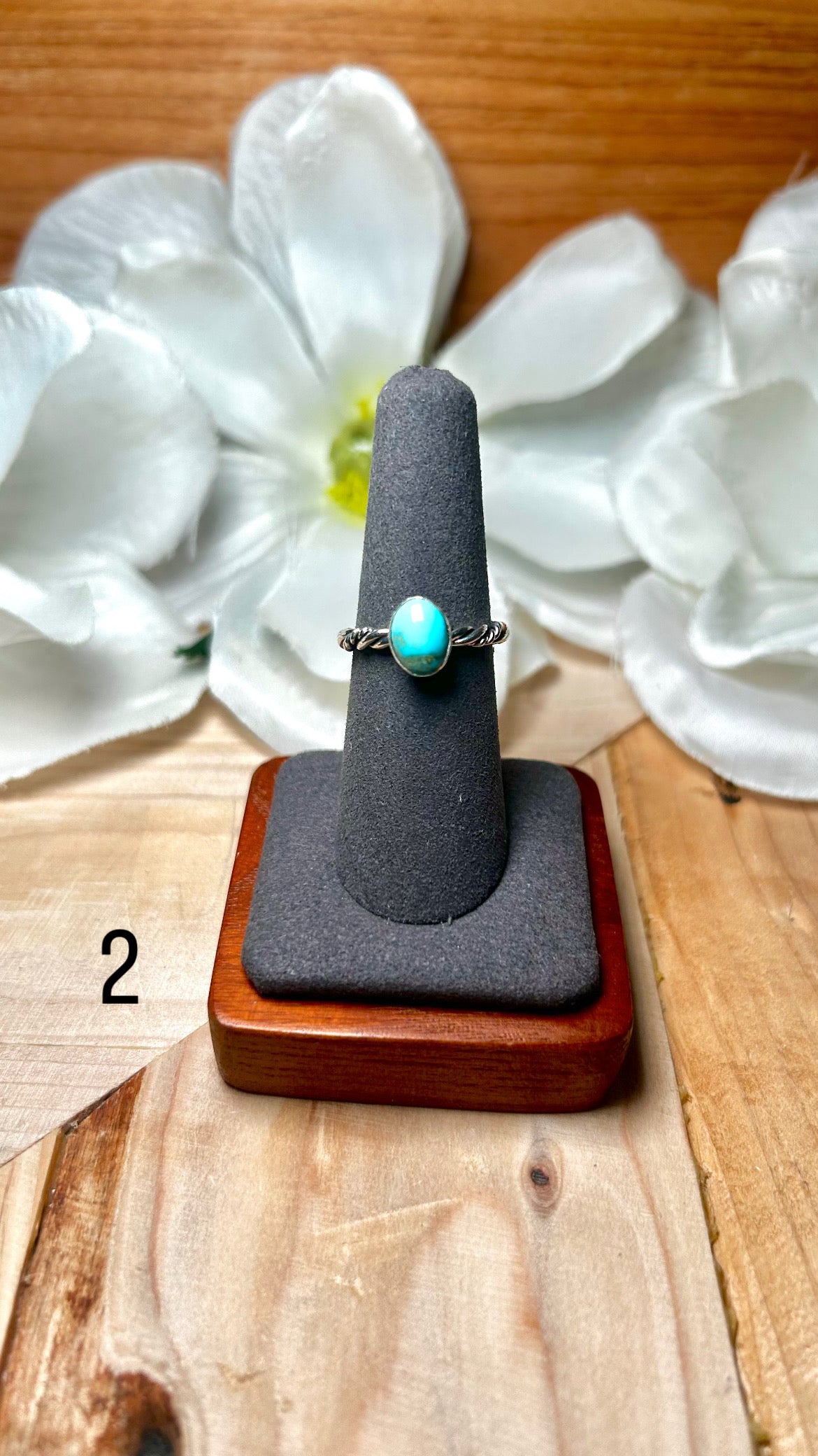 Navajo Made Kingman Turquoise & Sterling Silver Ring