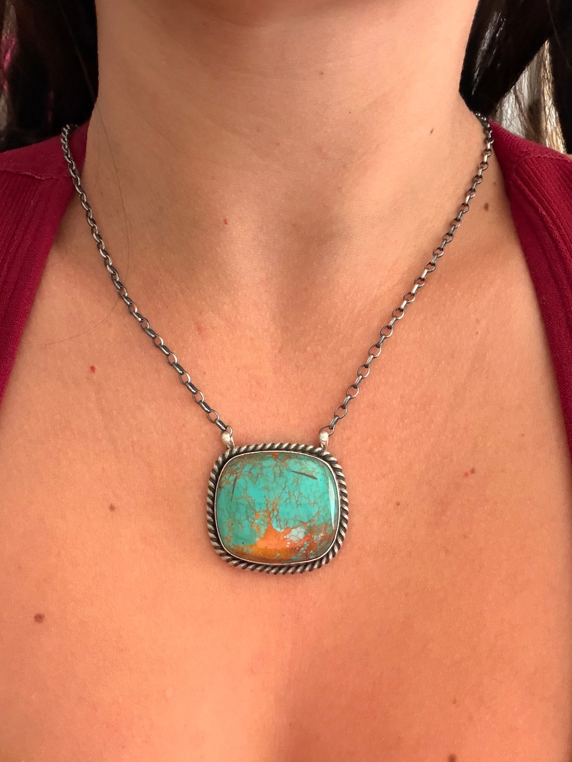 Judith Dixon Kingman Turquoise & Sterling Silver Necklace