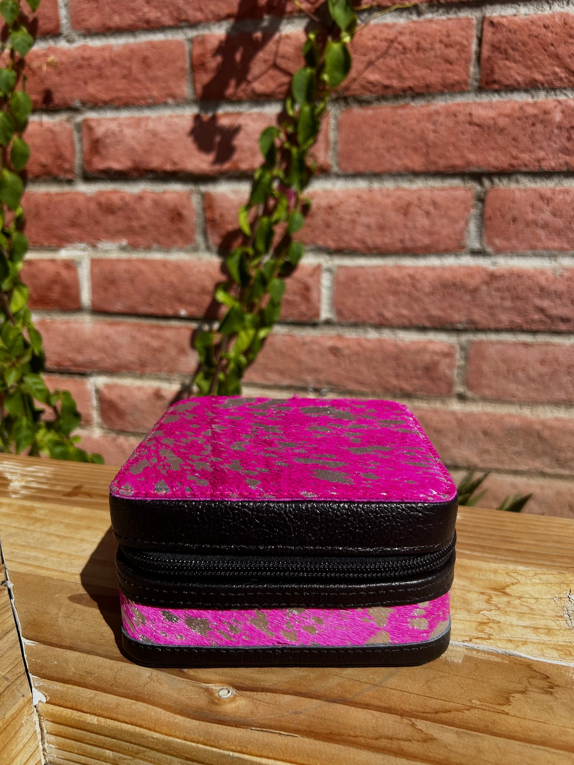 Genuine Leather Cowhide Jewelry Box