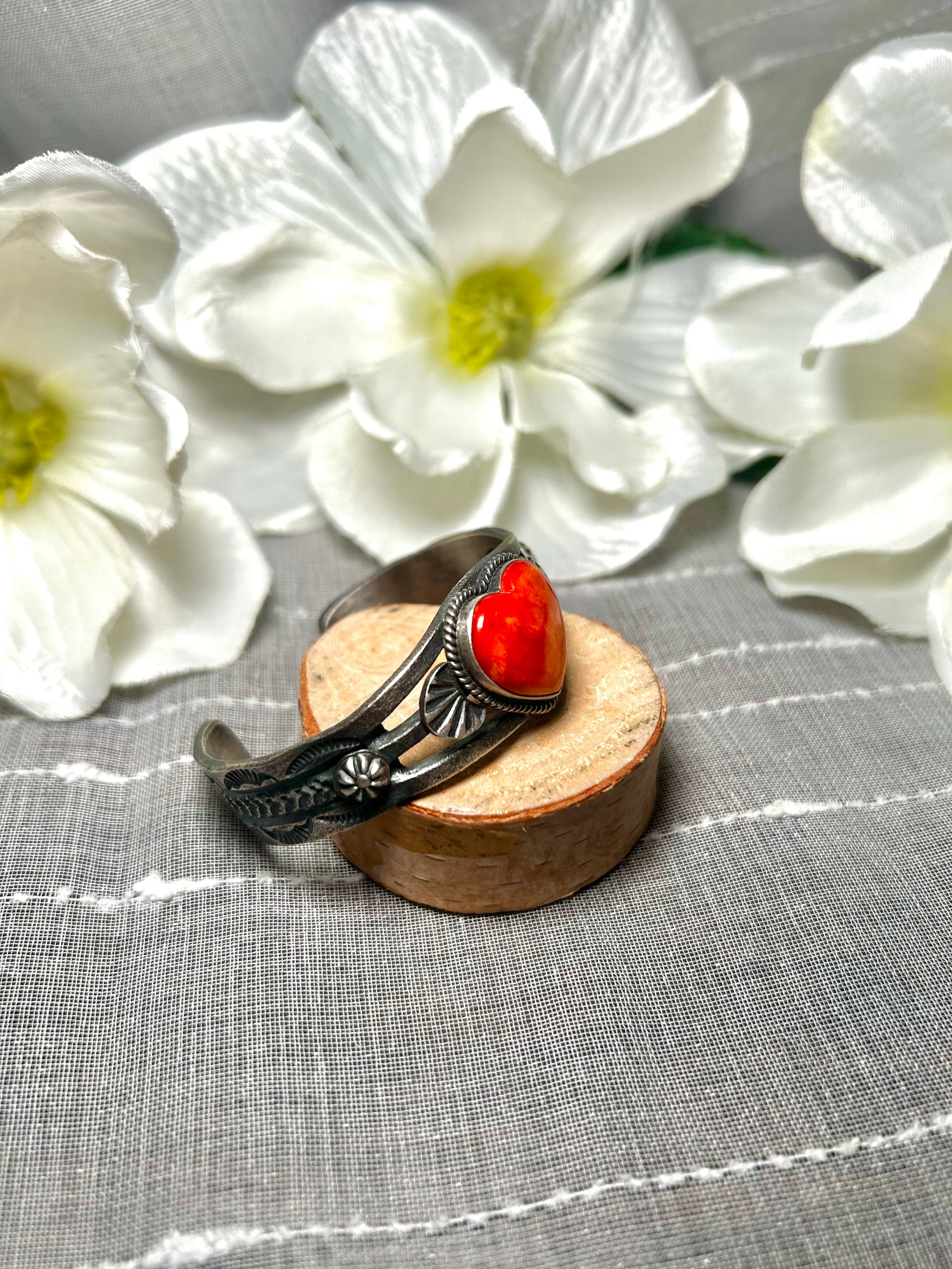 Kindale Billah Spiny Oyster  & Sterling Silver Cuff Bracelet