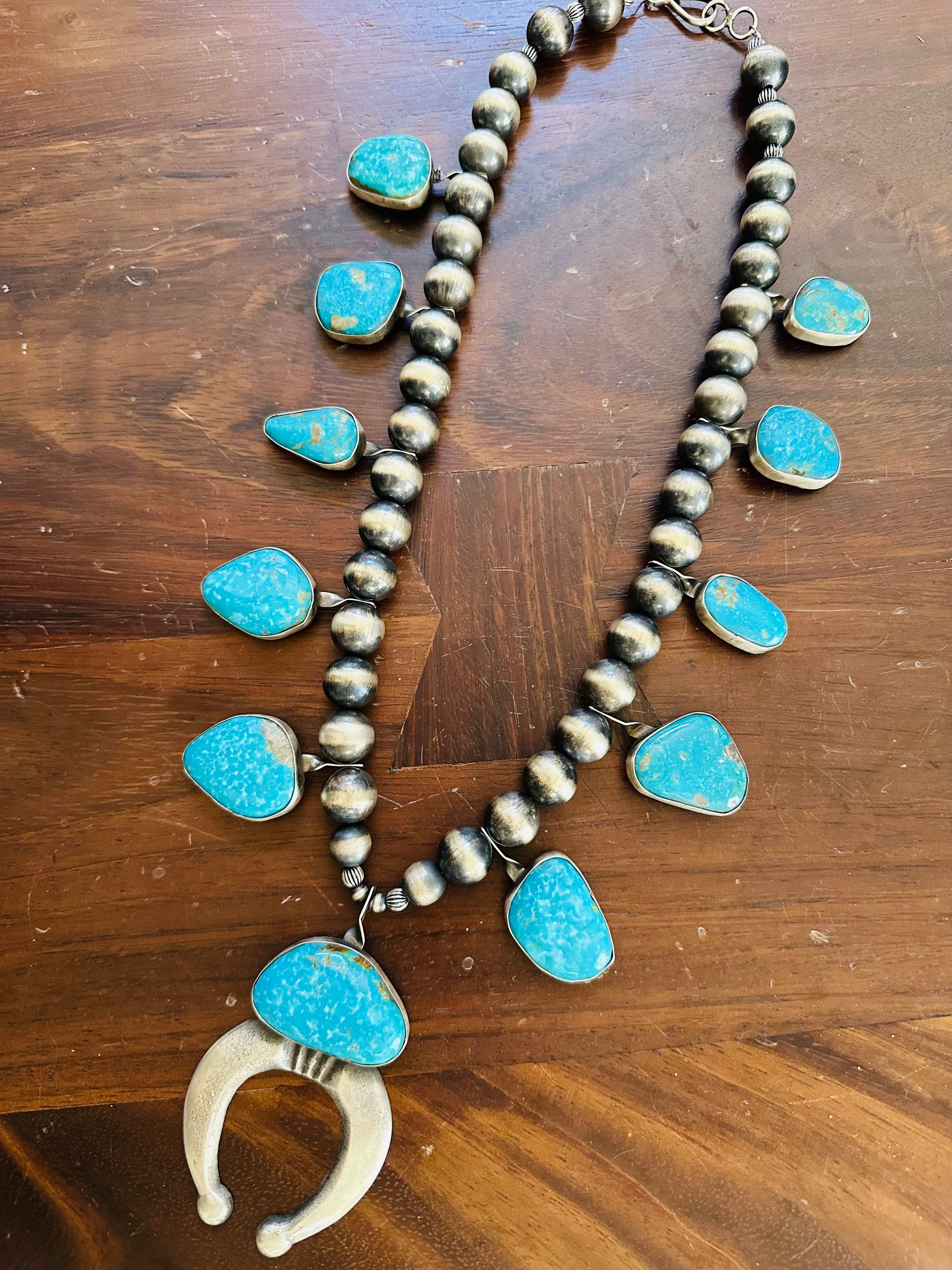 Chimney Butte Kingman Turquoise Sterling Silver Necklace