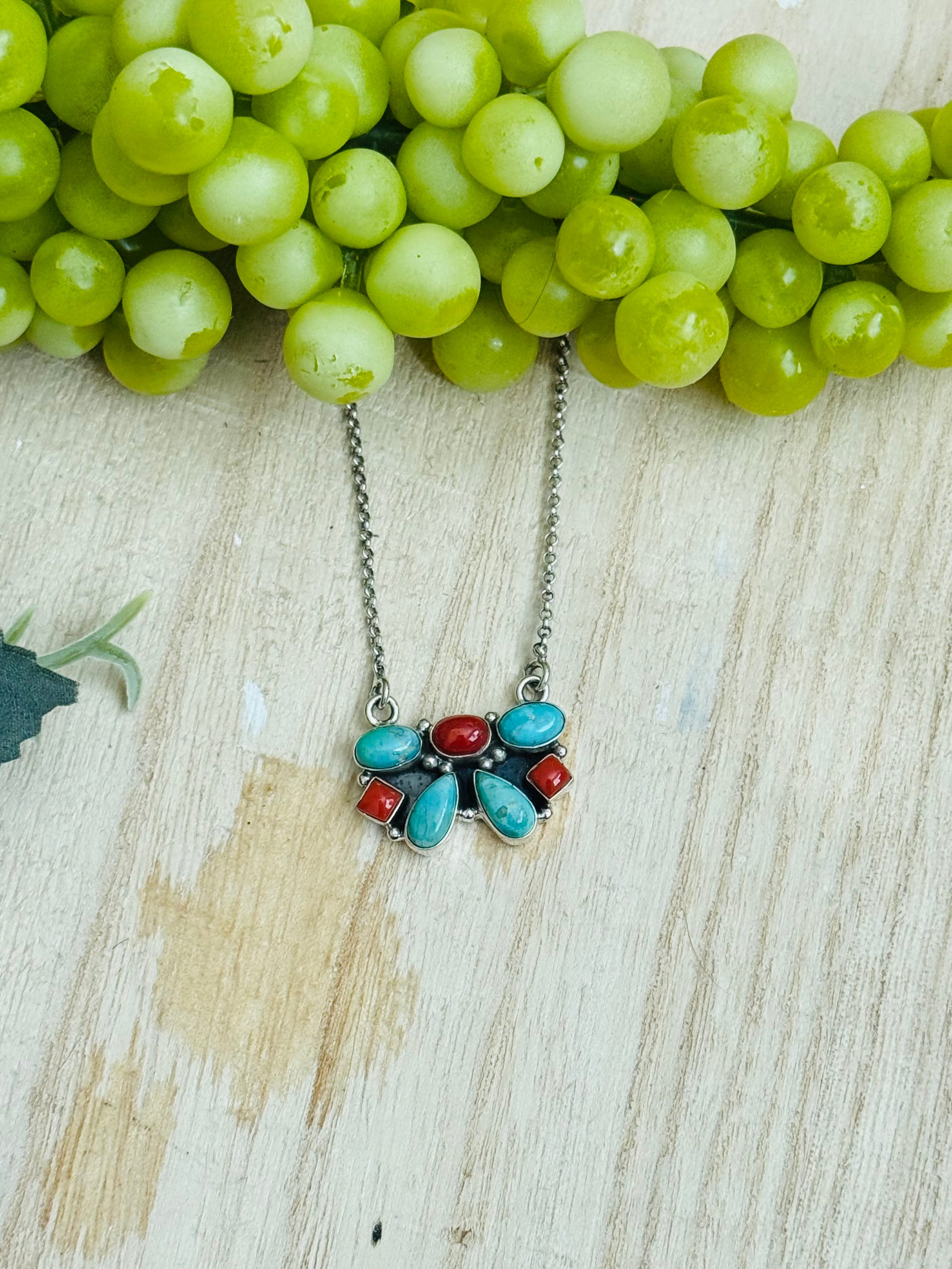 Southwest Made Multi Stone & Sterling Silver Necklace