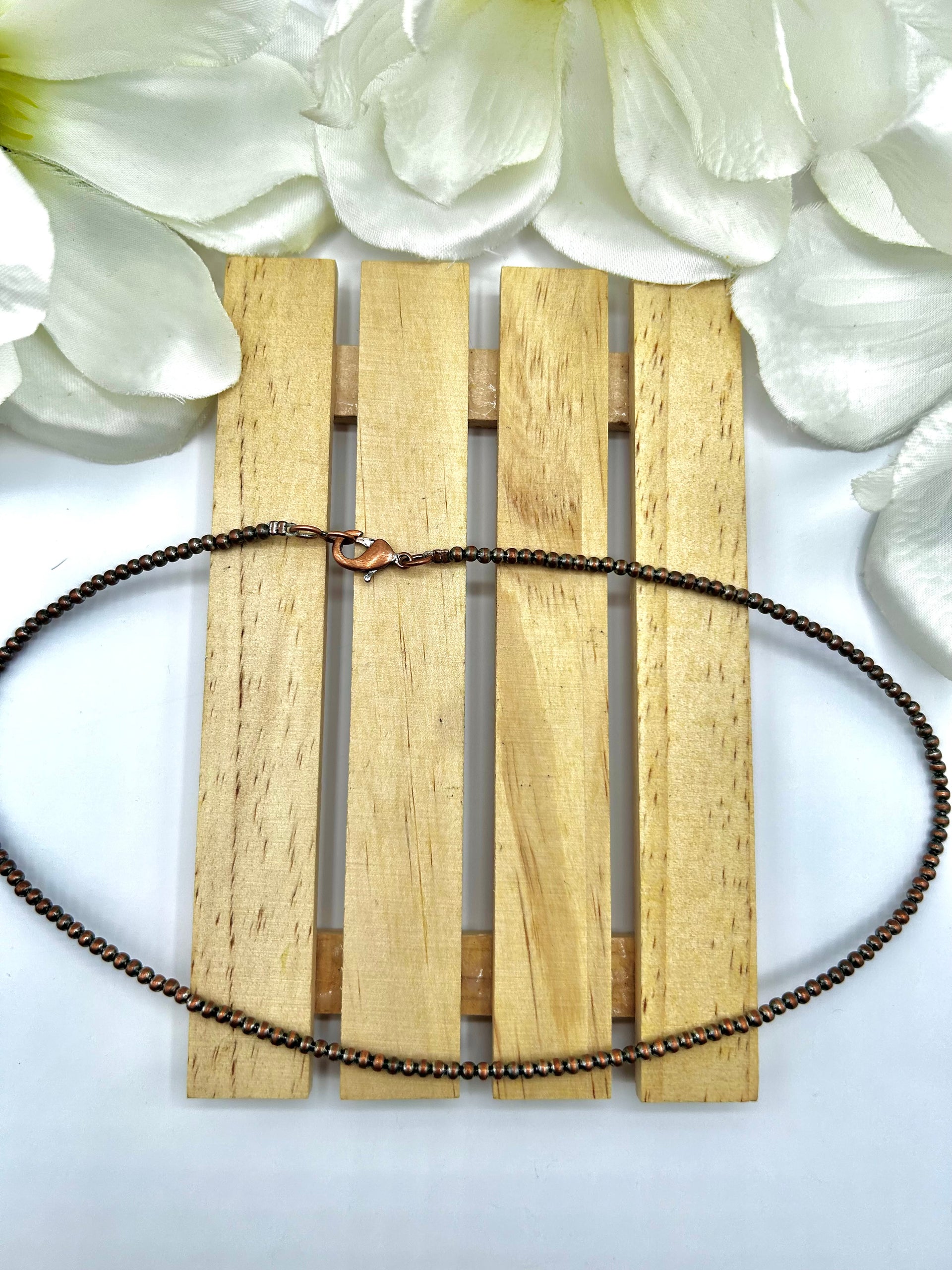 Navajo Made Strung 3 MM Copper Necklace