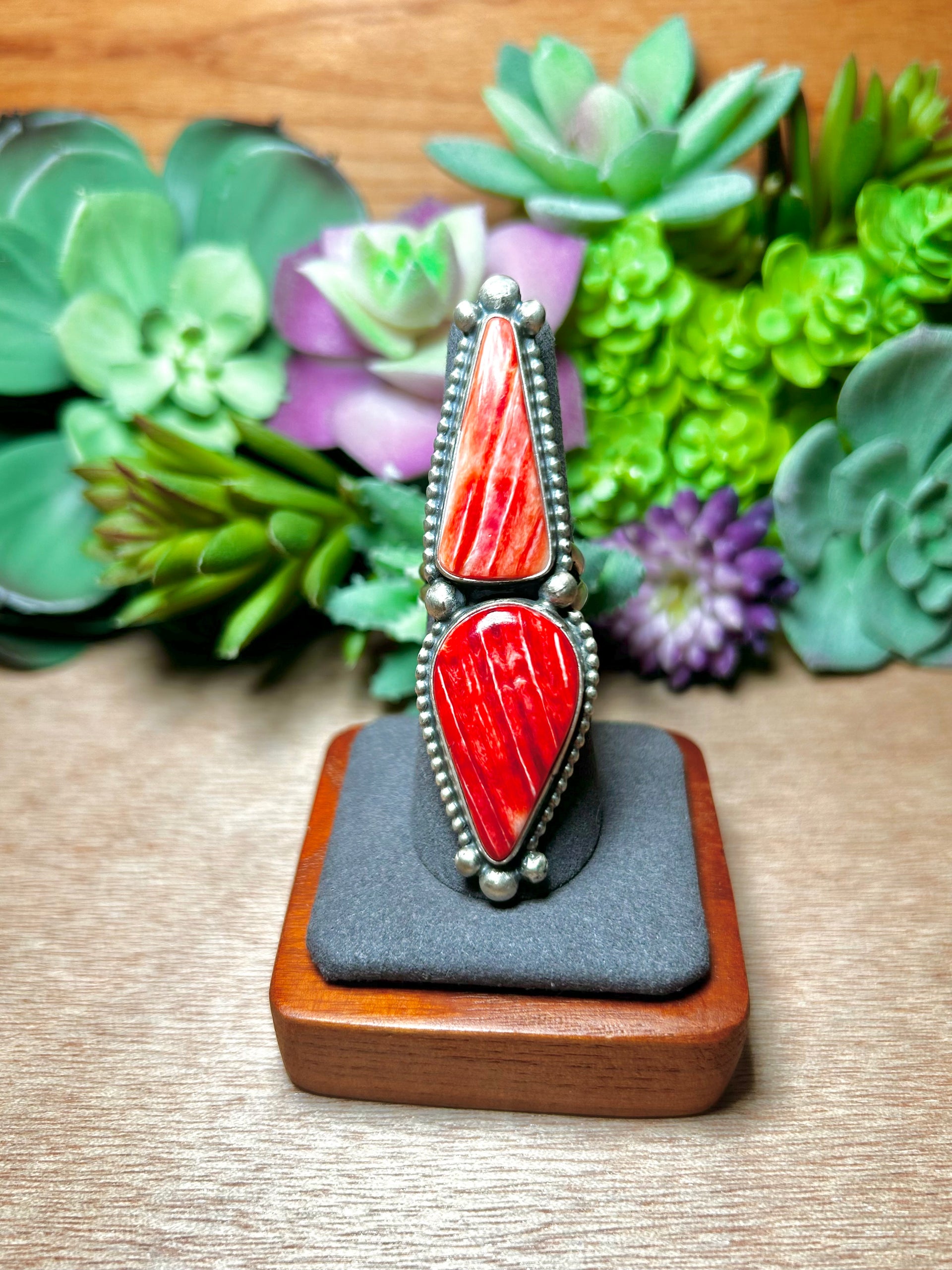 Travis Jim Spiny Oyster & Sterling Silver Adjustable Ring