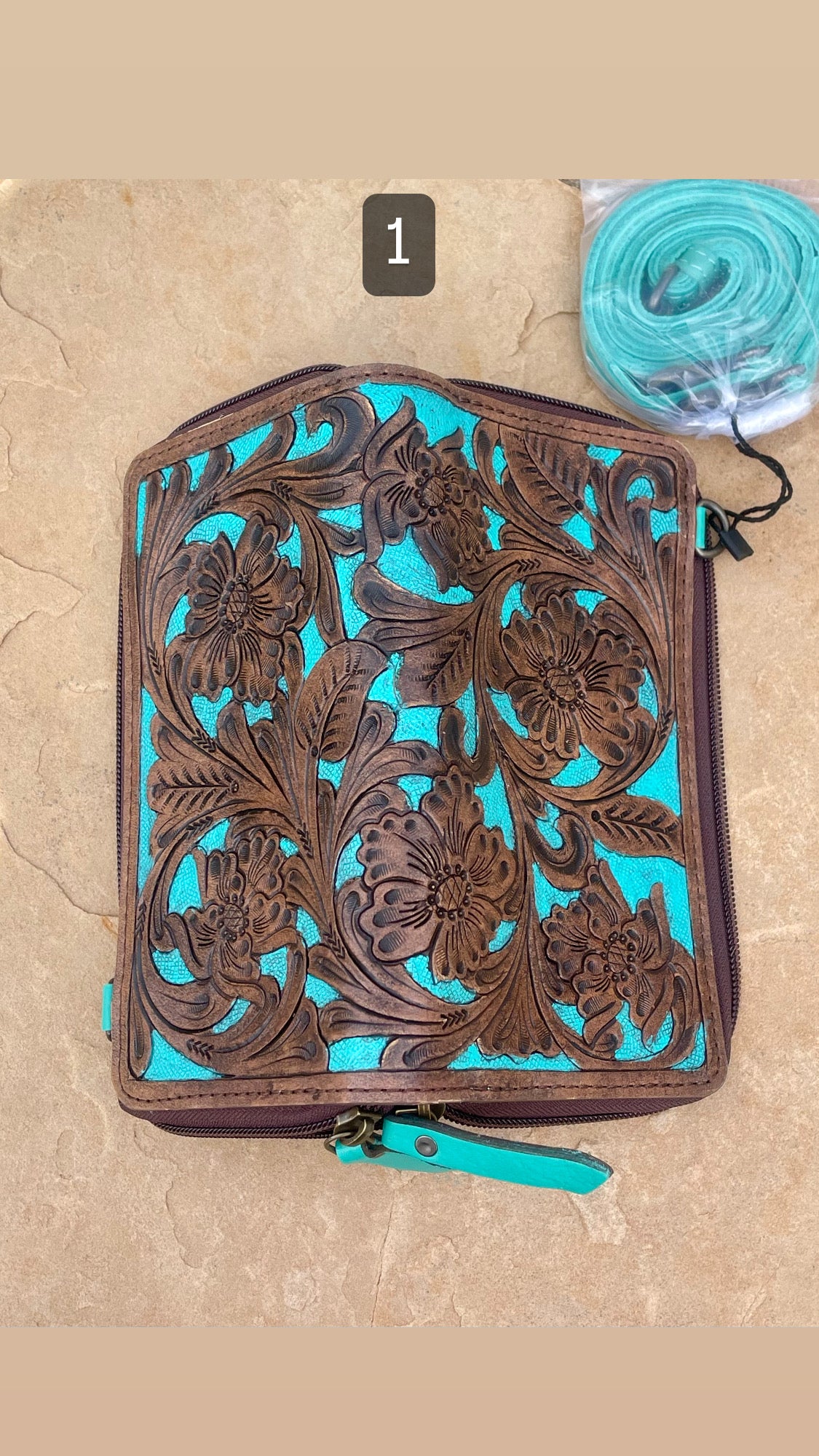 Genuine Tooled Leather Wallet/Purse