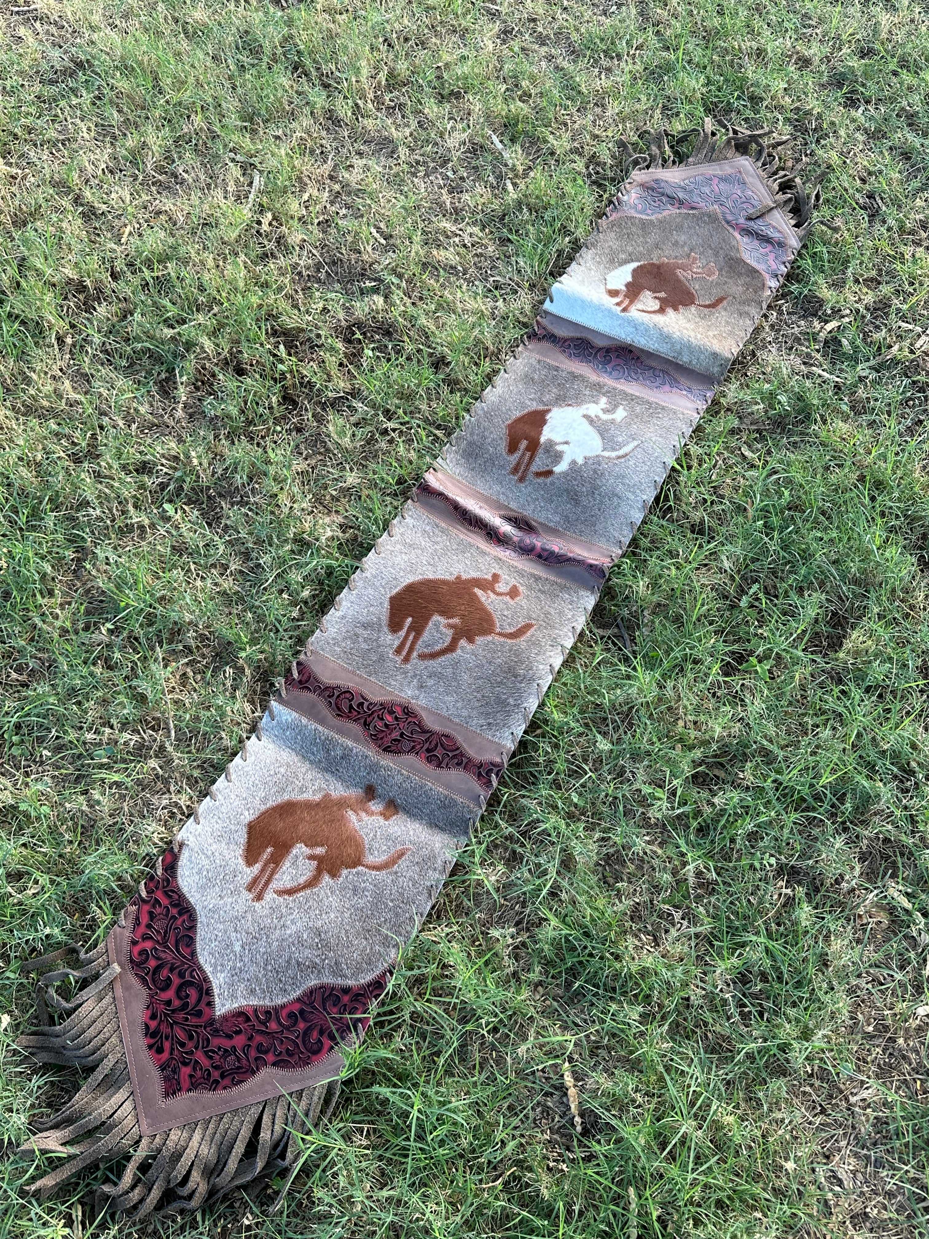 Genuine Leather Cowhide Table Runner