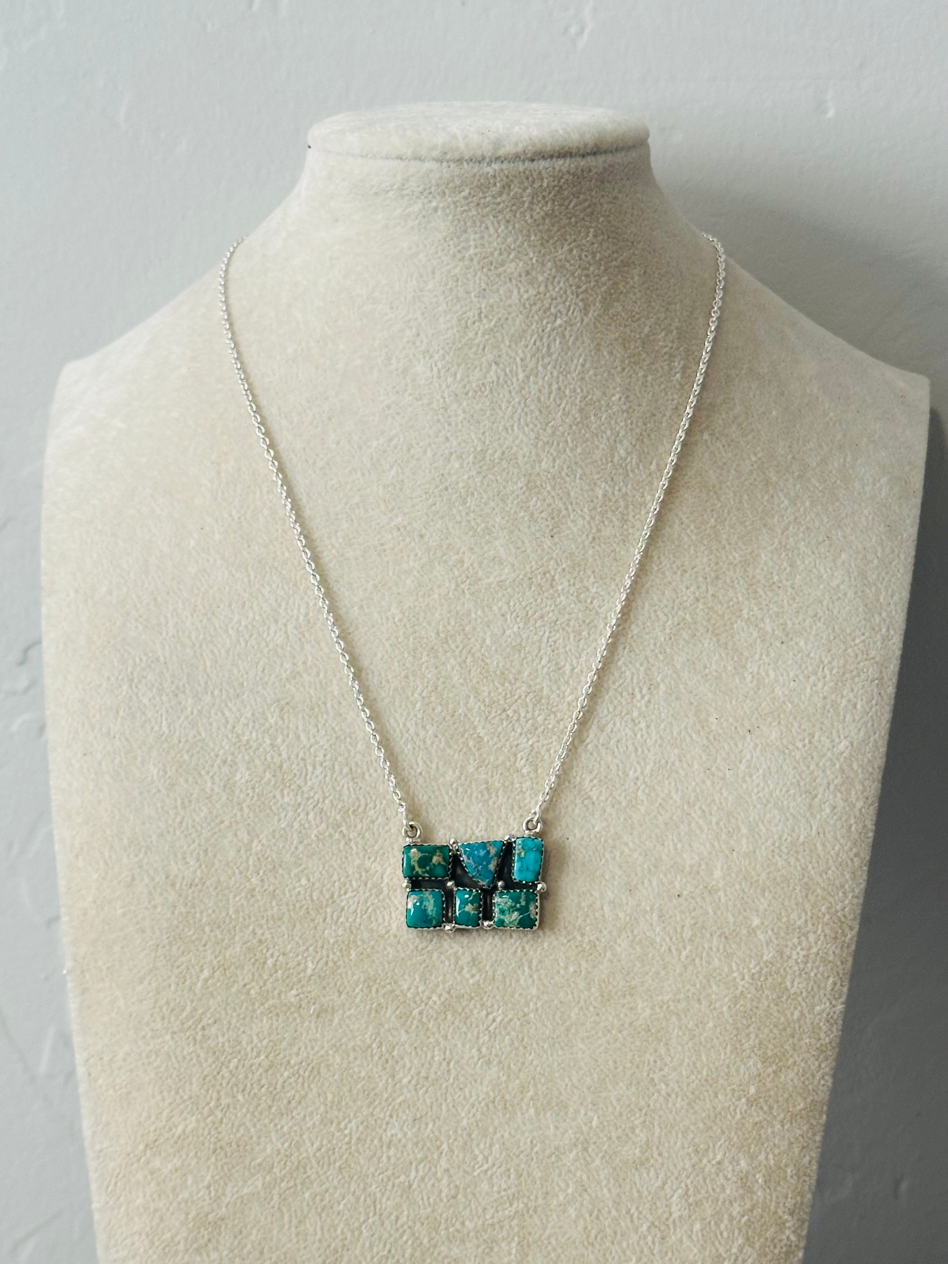 TTD “Million Dollar Baby” Emerald Valley Turquoise & Sterling Silver Necklace