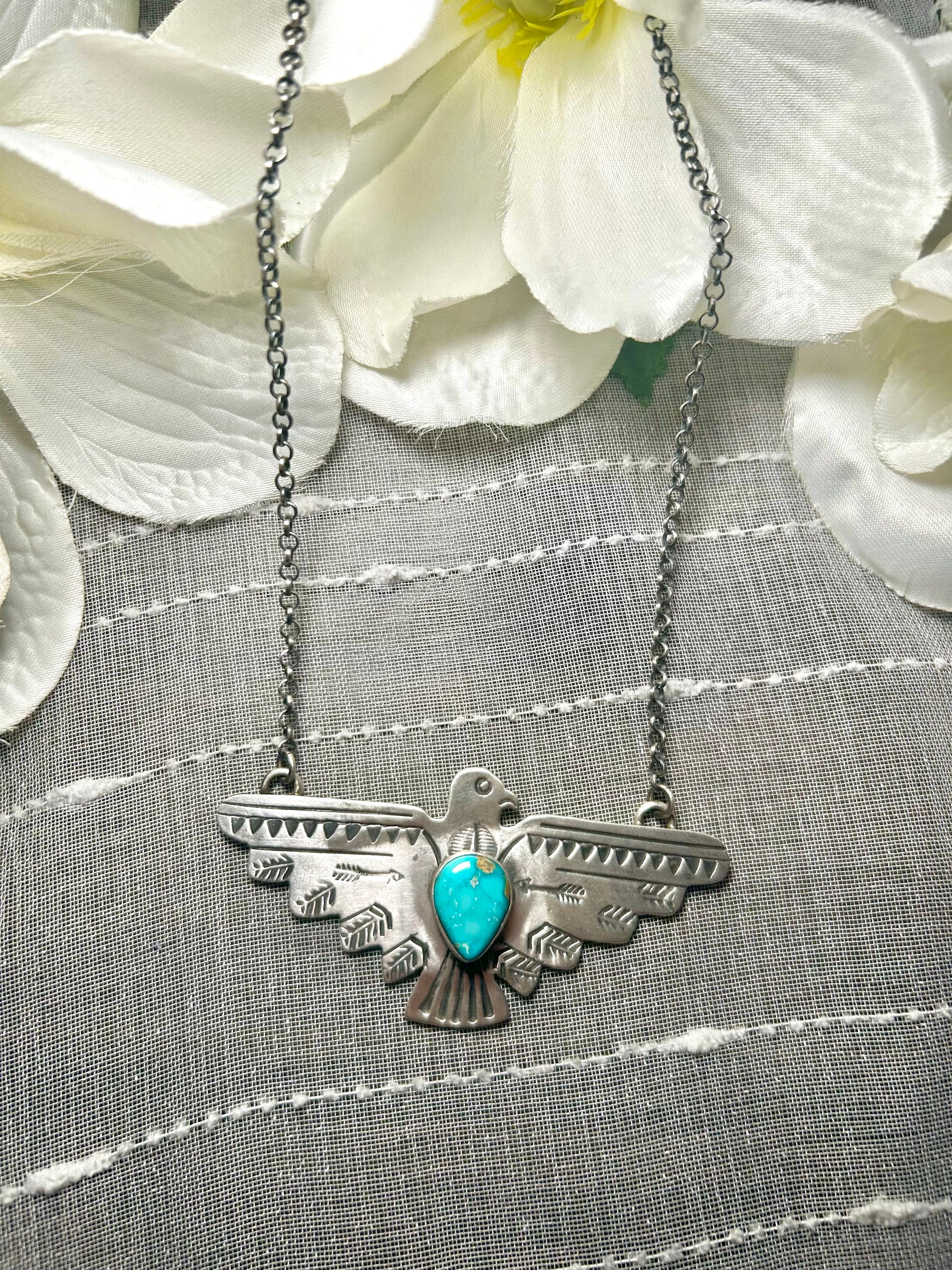 Russell Sam Royston Turquoise & Sterling Silver Necklace