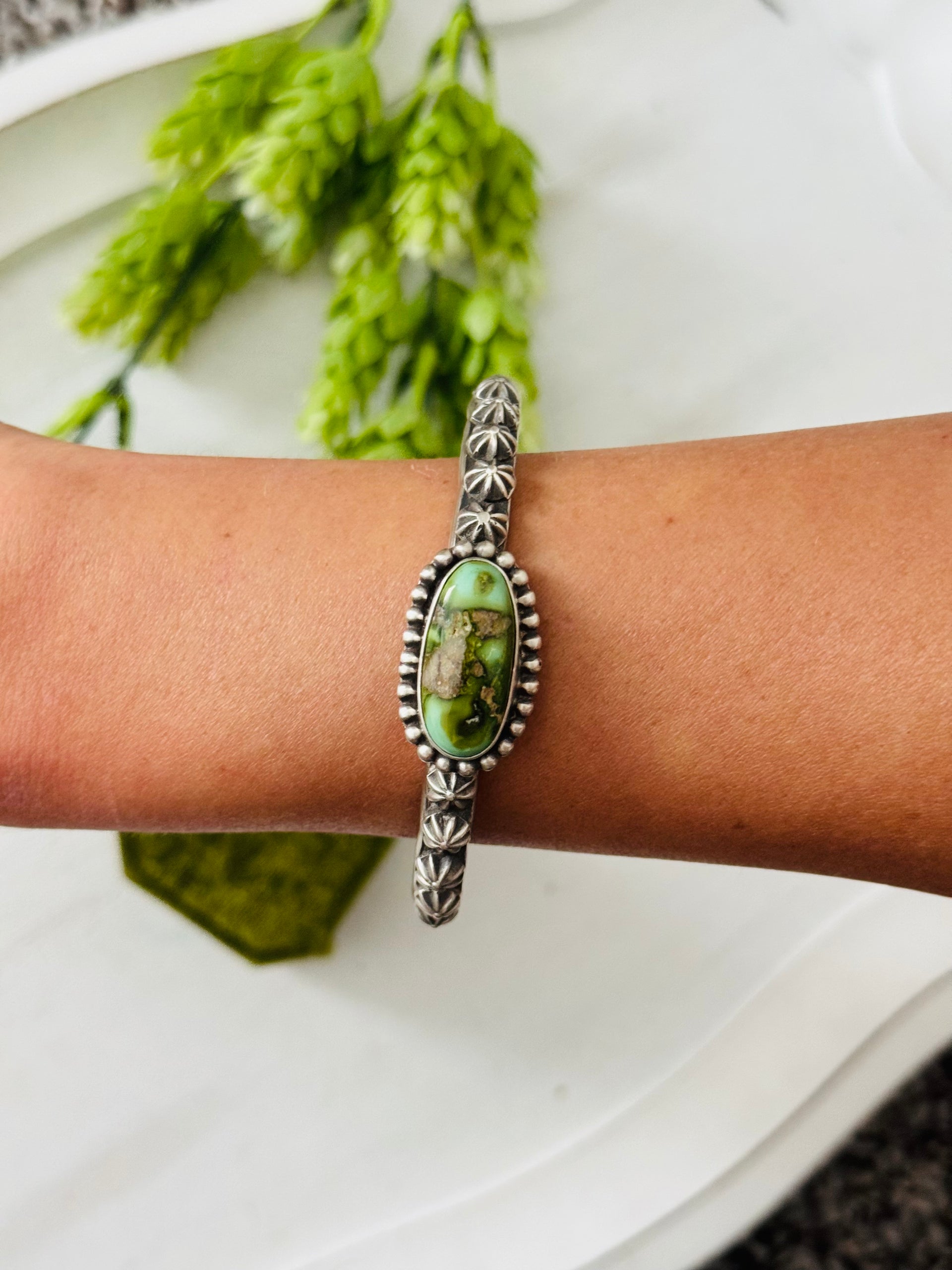 LeRoy James Sonoran Mountain Turquoise & Sterling Silver Cuff Bracelet