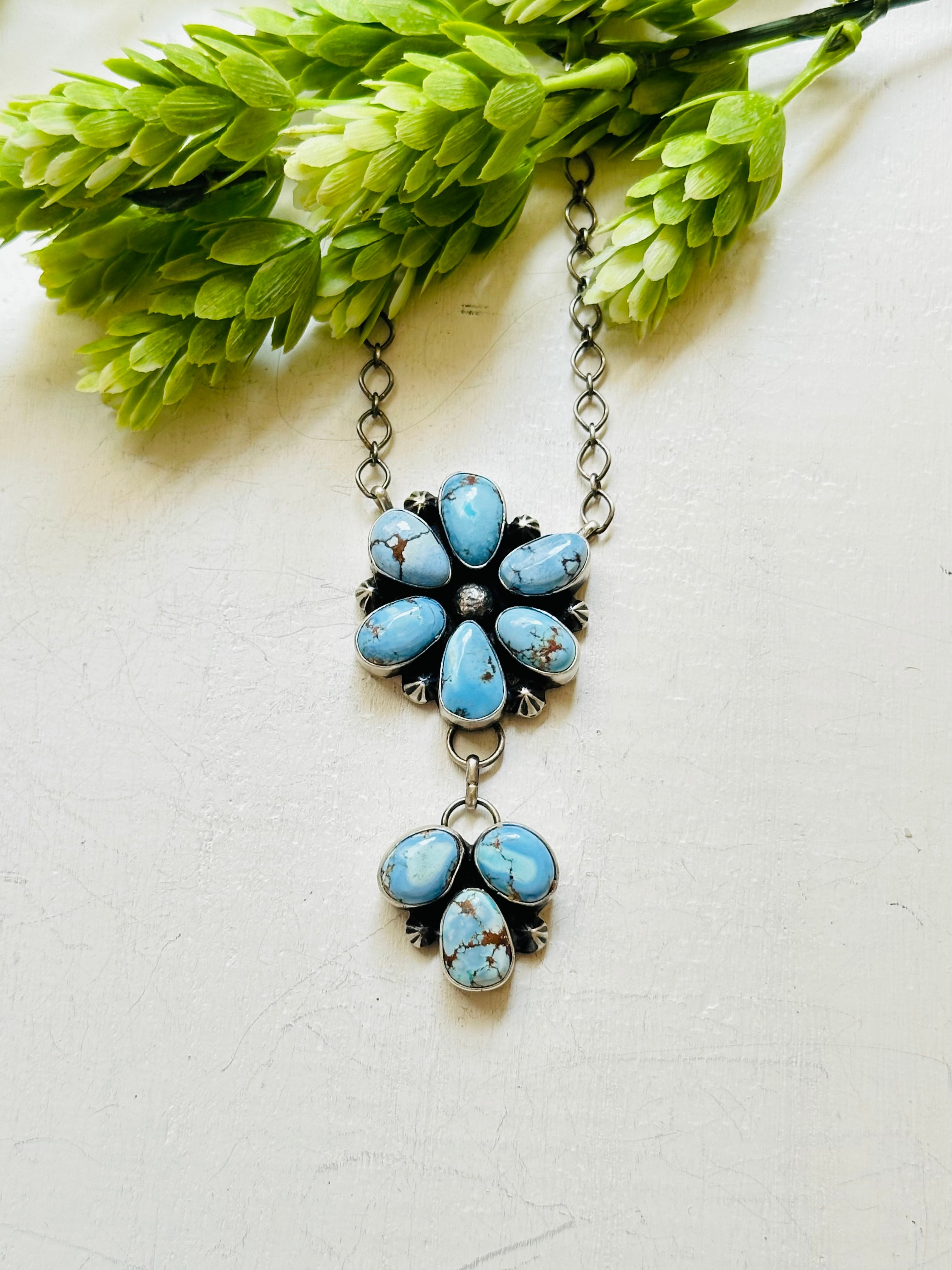 Lorenzo Juan Golden Hills Turquoise & Sterling Silver Necklace