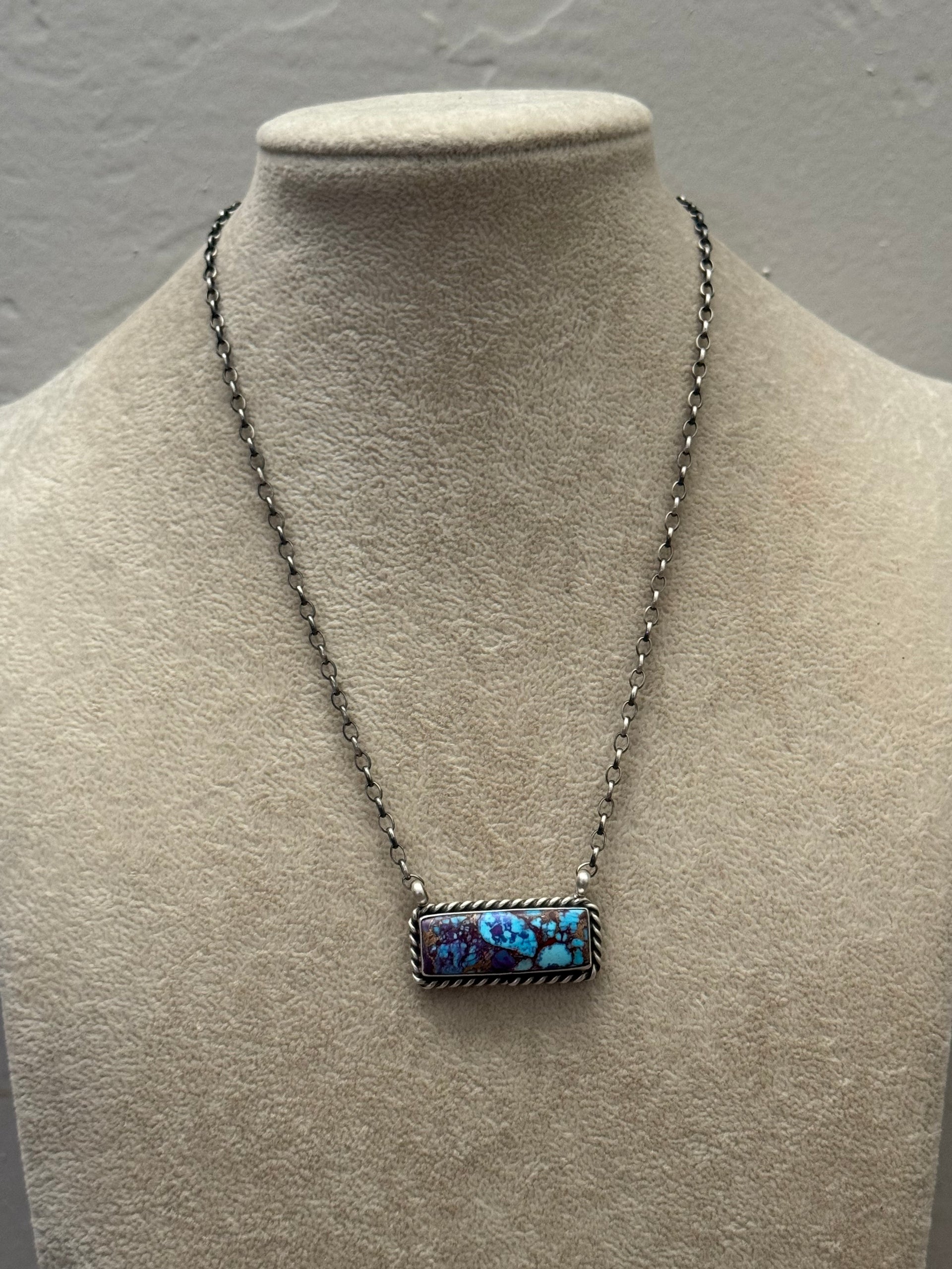 Augustine Largo Purple Mohave Turquoise & Sterling Silver Necklace