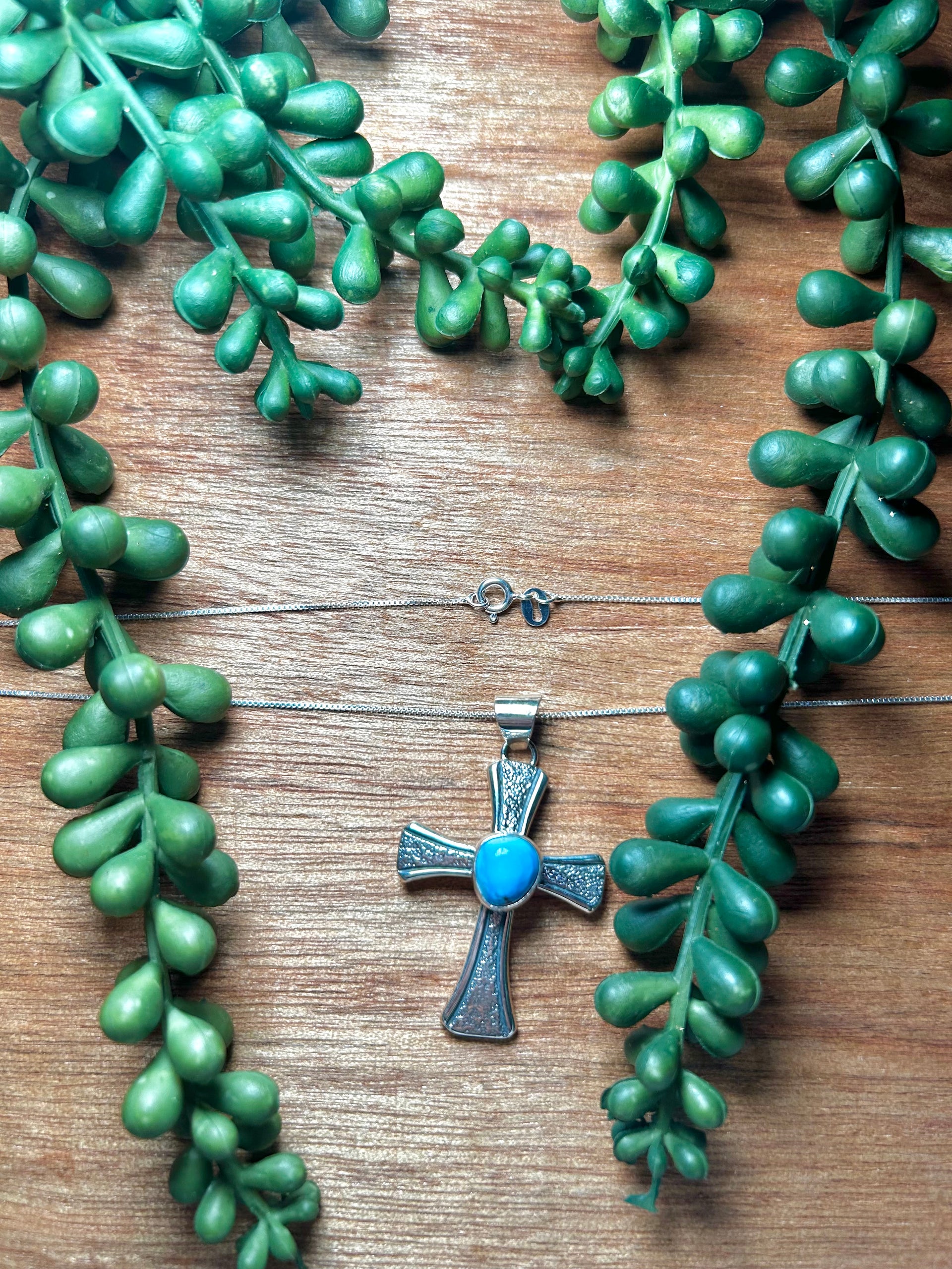 Navajo Made Golden Hills Turquoise & Sterling Silver Necklace