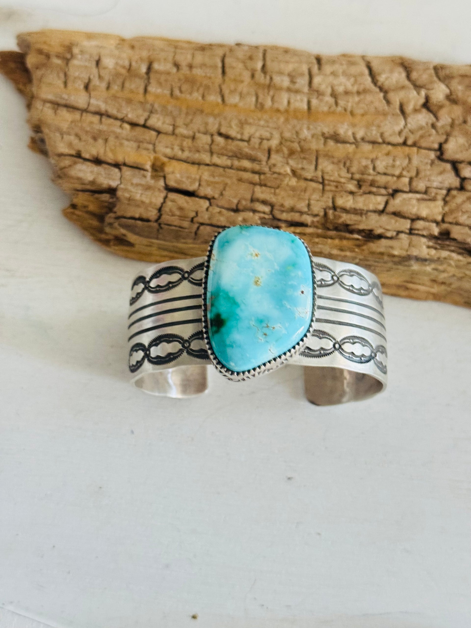 LeRoy James Royston Turquoise & Sterling Silver Cuff Bracelet