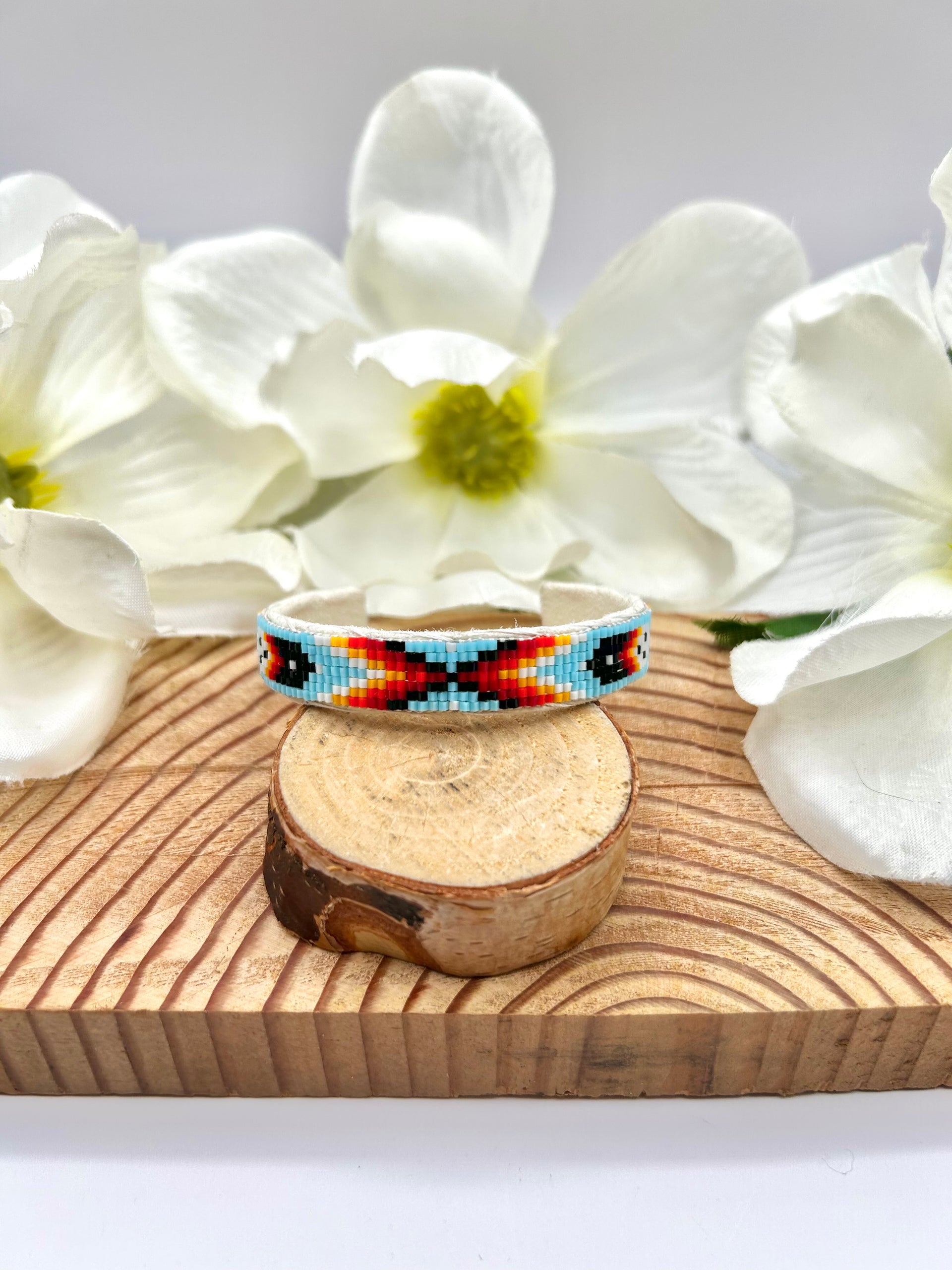 Navajo Made Beaded Cuff Bracelet