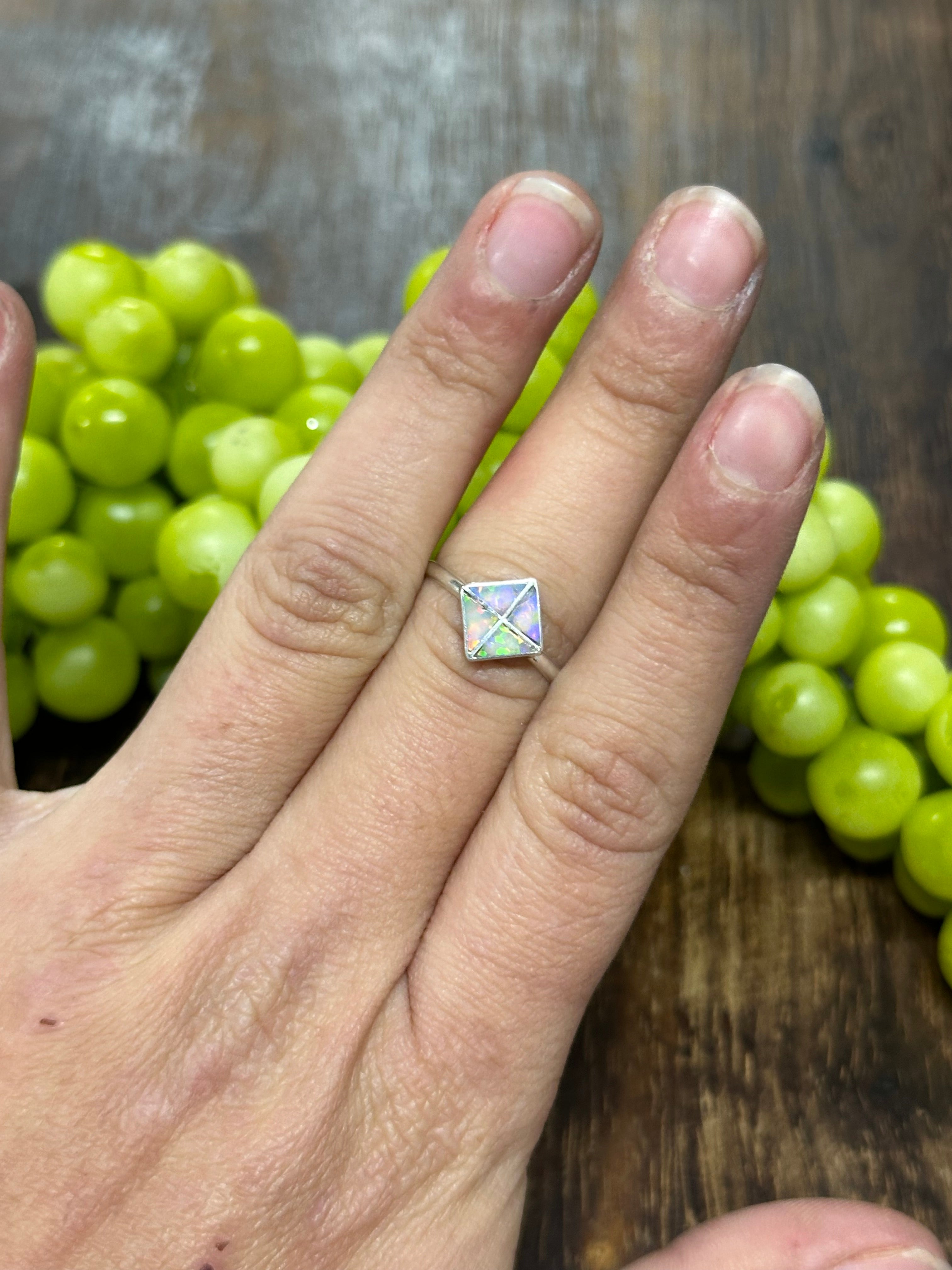 Zuni Made Opal & Sterling Silver Ring
