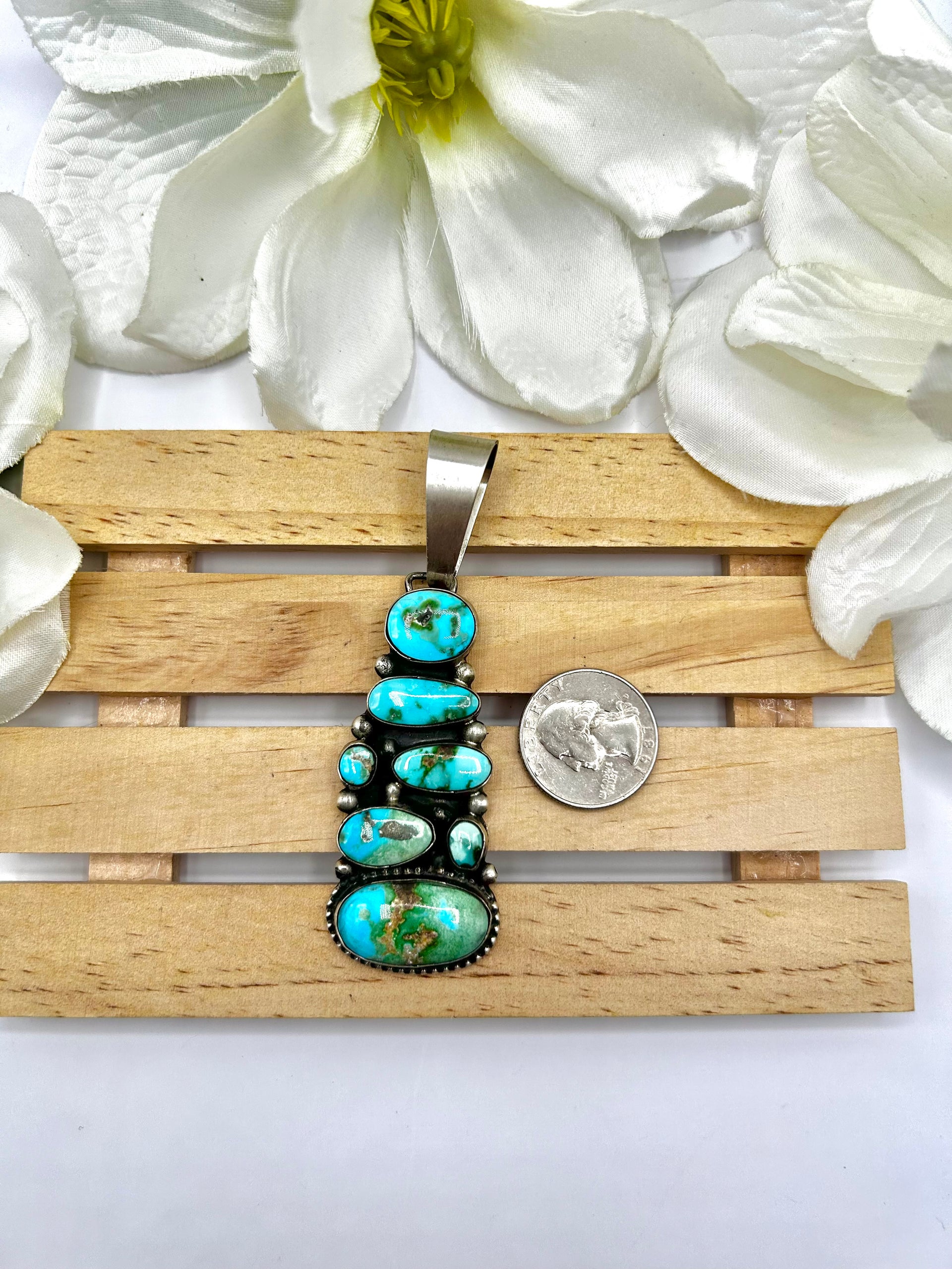 Bobby Johnson Sonoran Gold Turquoise & Sterling Silver Pendant