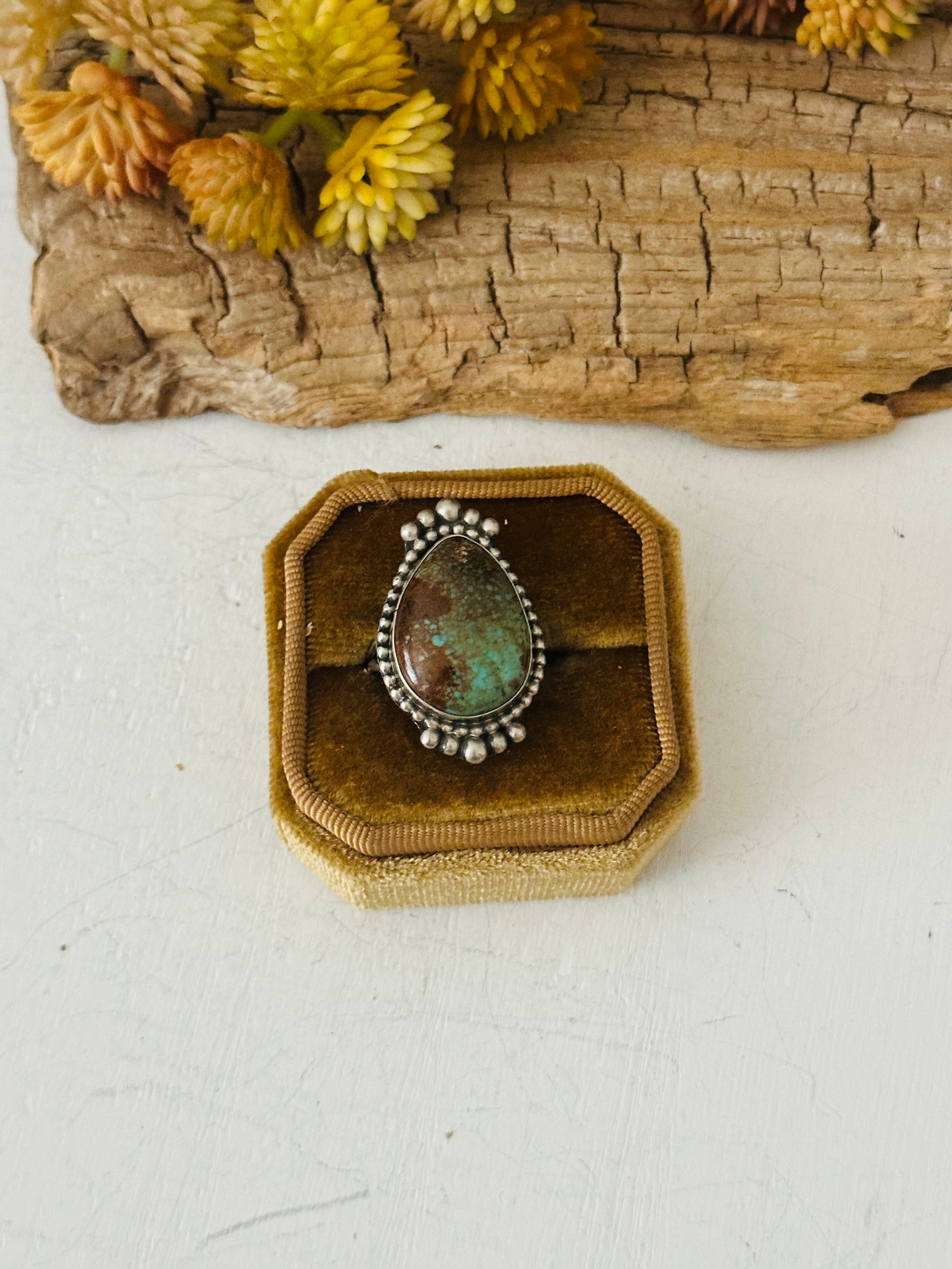 Navajo Made Turquoise & Sterling Silver Ring