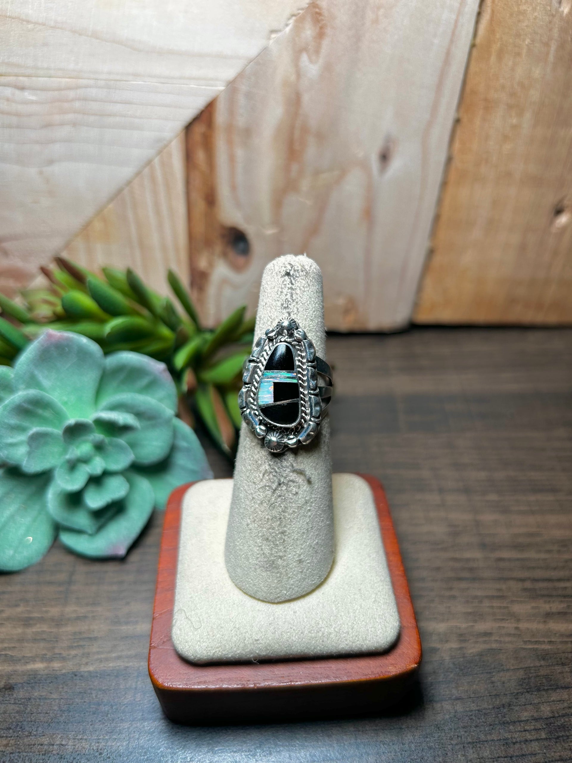 James Mannygoats Multi Stone & Sterling Silver Ring Size 5.5