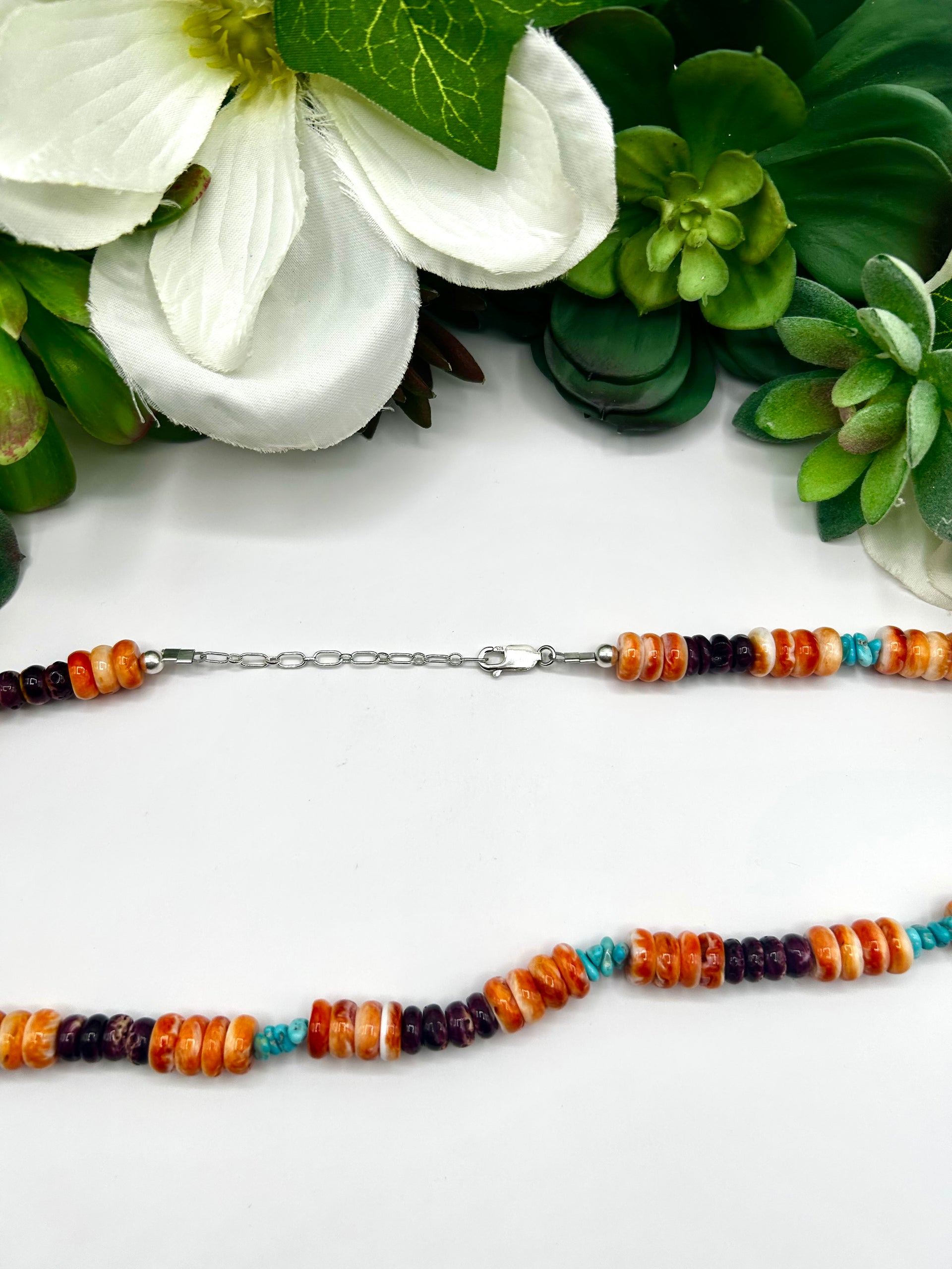 Navajo Made Strung Multi Stone Necklace
