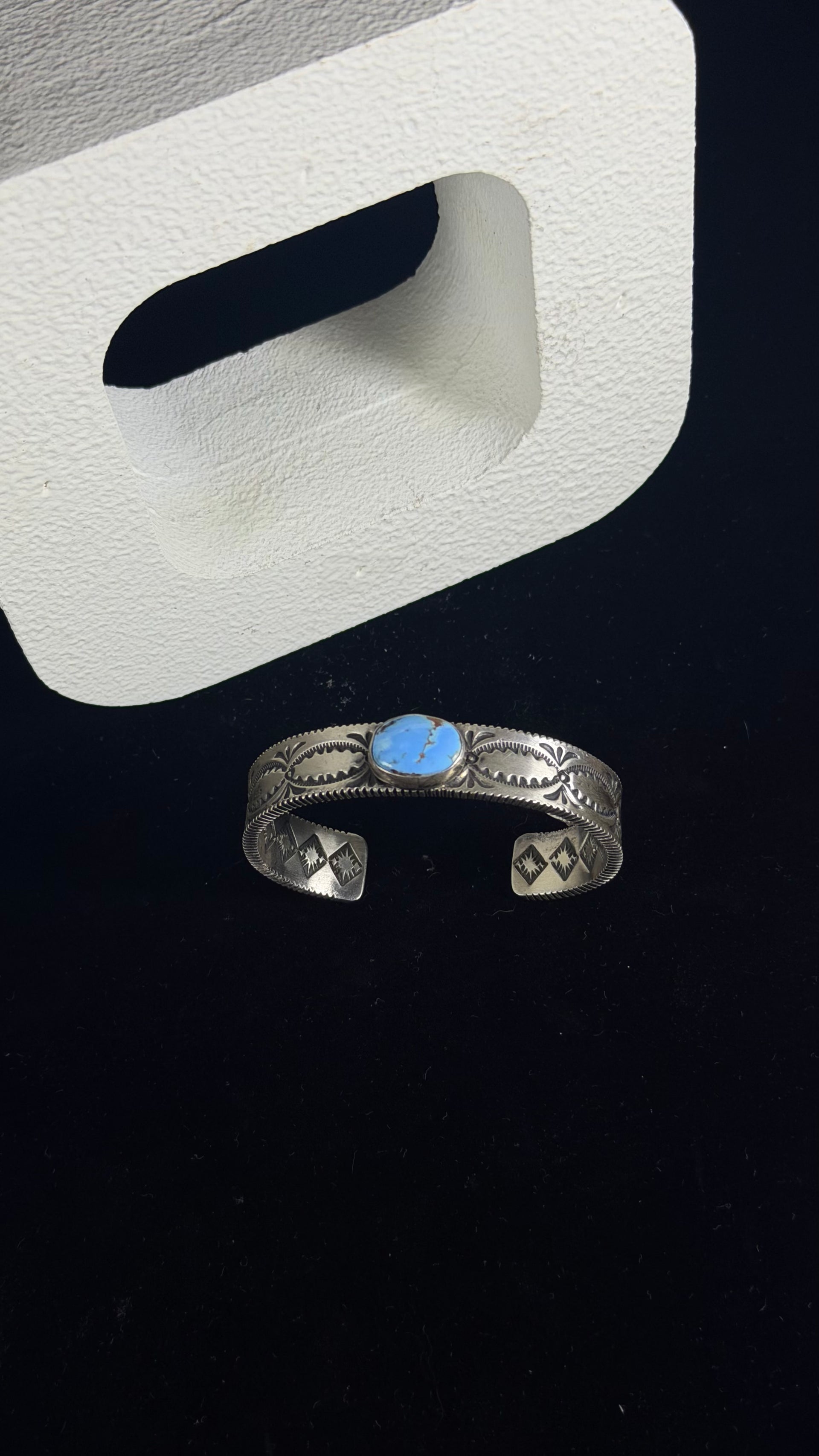 Leroy James Golden Hill Turquoise & Sterling Silver Cuff Bracelet