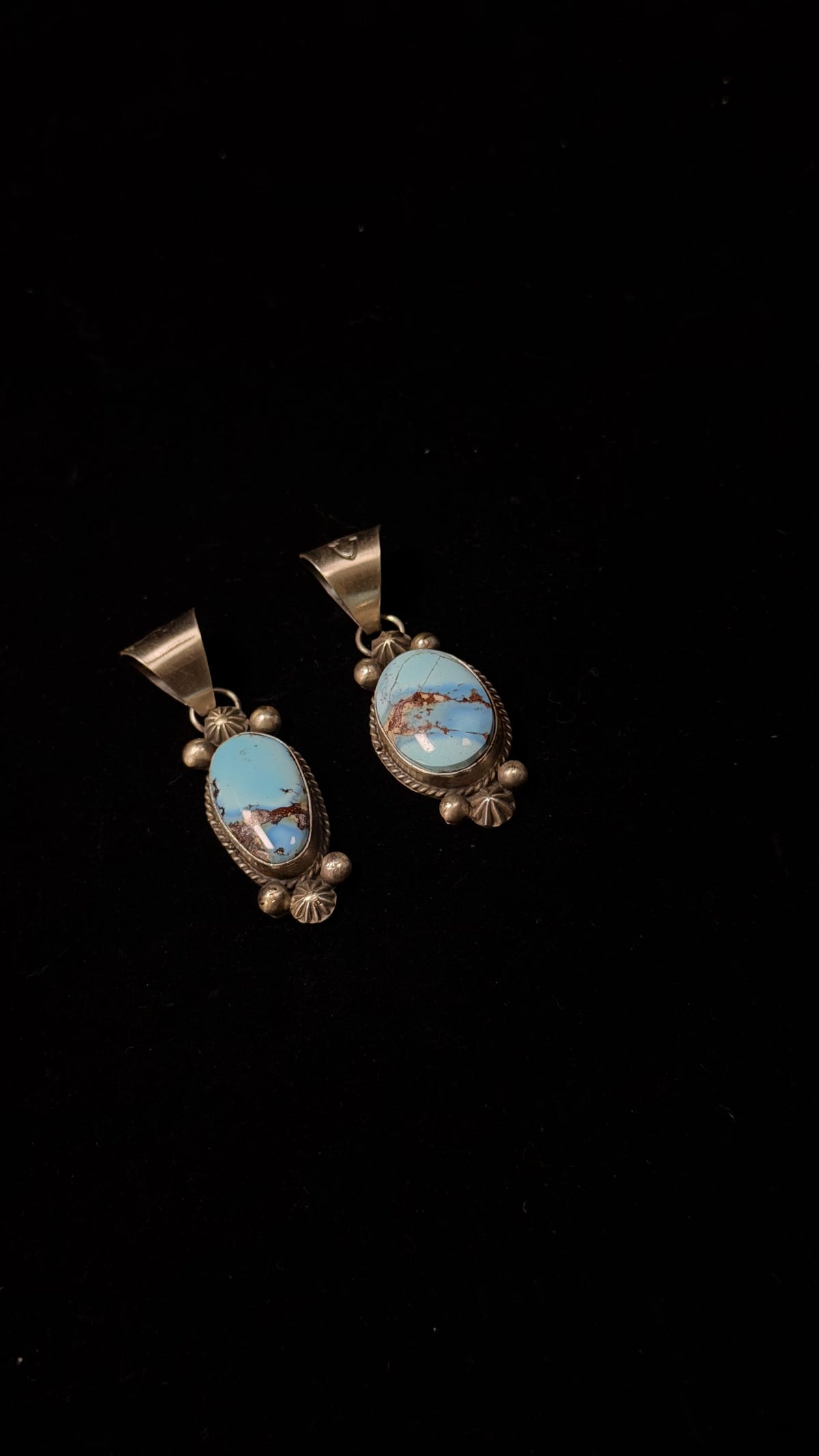 Mathilda Benally Golden Hills Turquoise & Sterling Silver Pendant