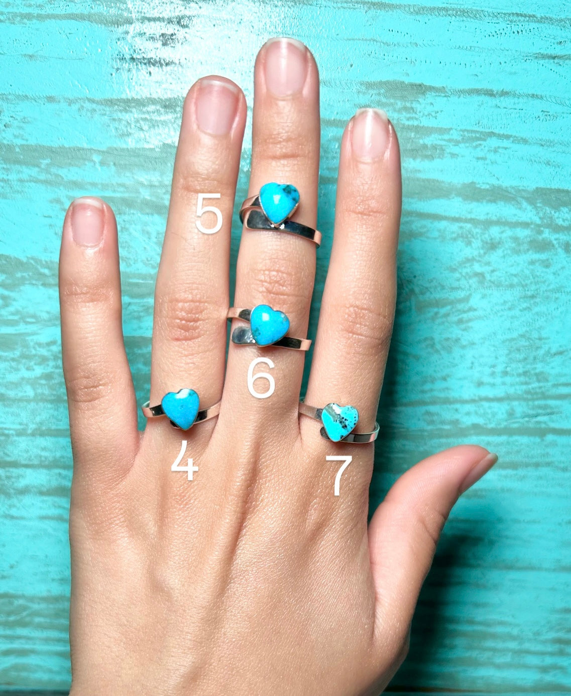 Navajo Made Kingman Turquoise & Sterling Silver Cluster Adjustable Ring