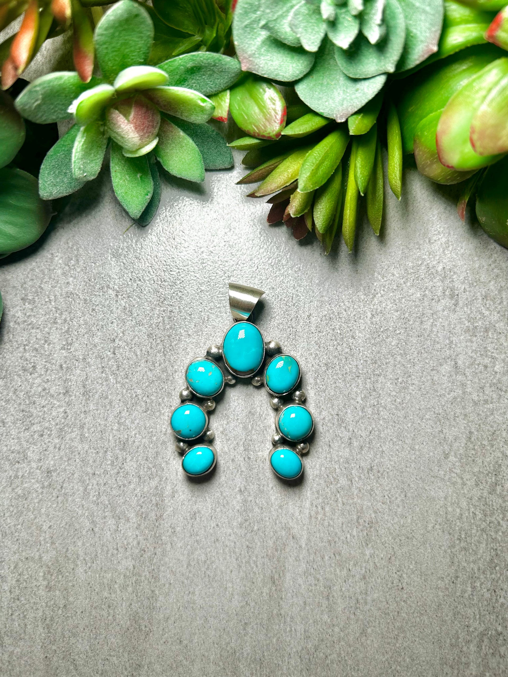 Augustine Largo Kingman Turquoise & Sterling Silver Pendant