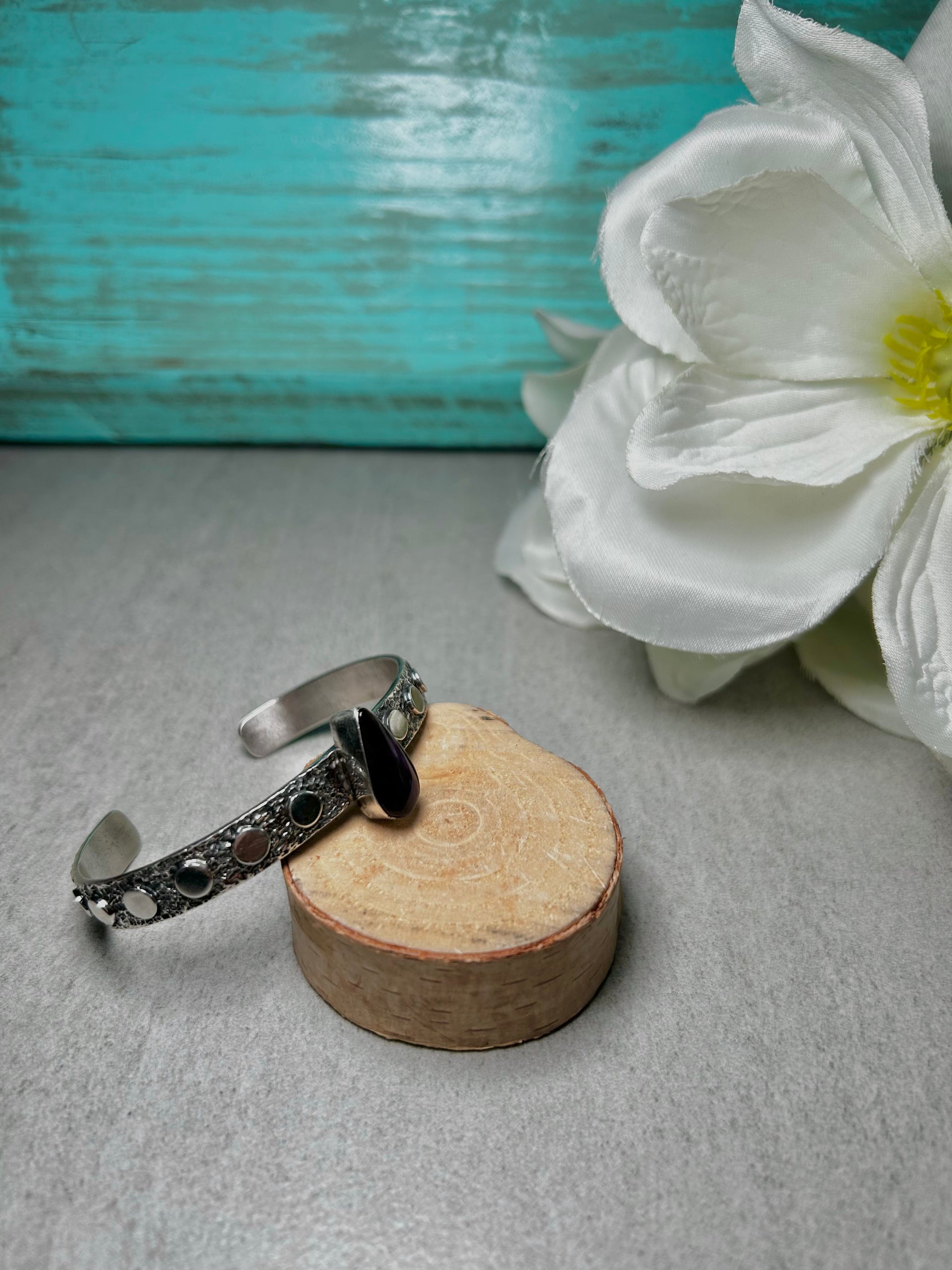 David Benally Sugilile &  Sterling Silver Cuff Bracelet