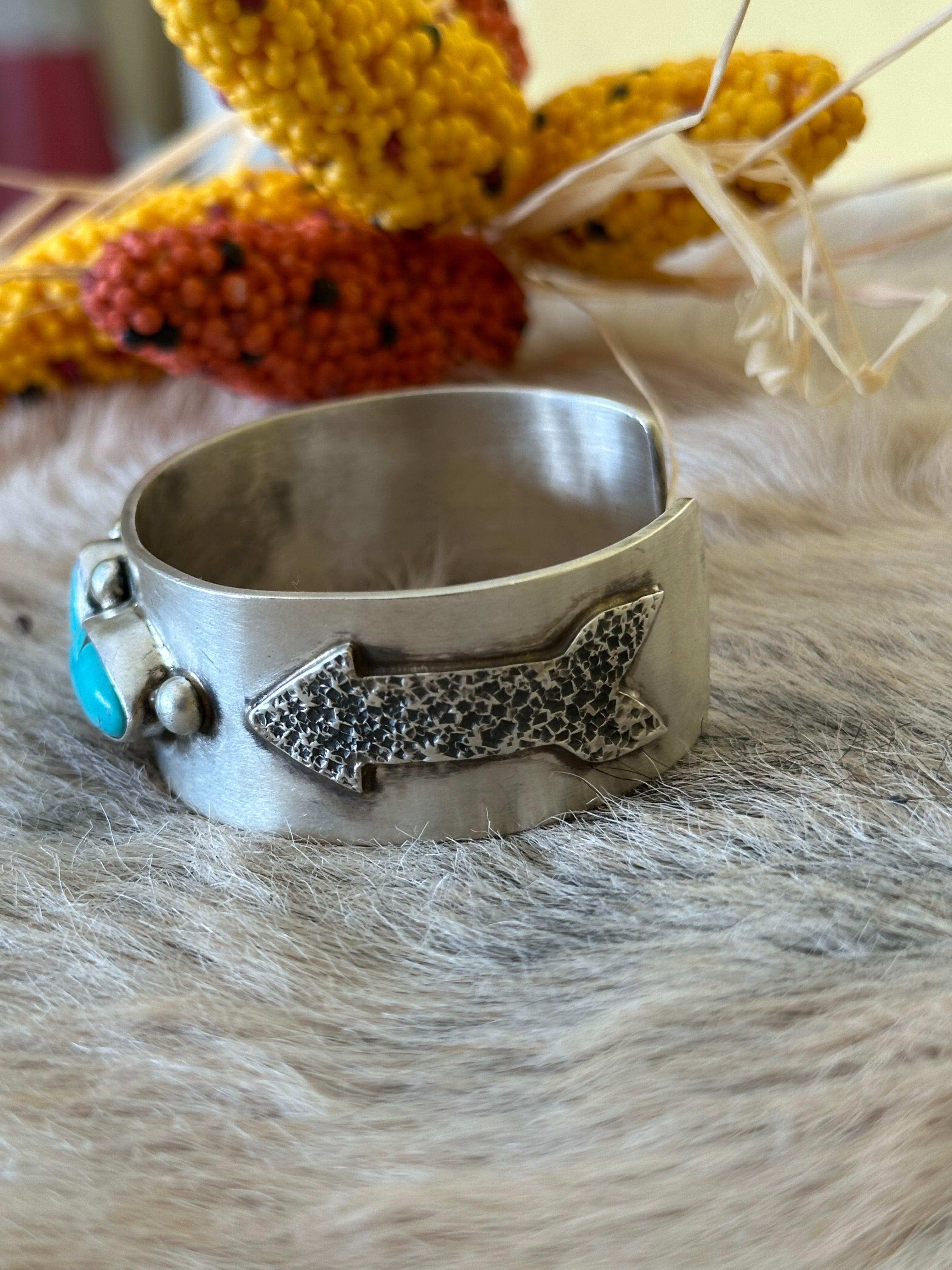 Kathleen Livingston Kingman Turquoise & Sterling Silver Cuff Bracelet