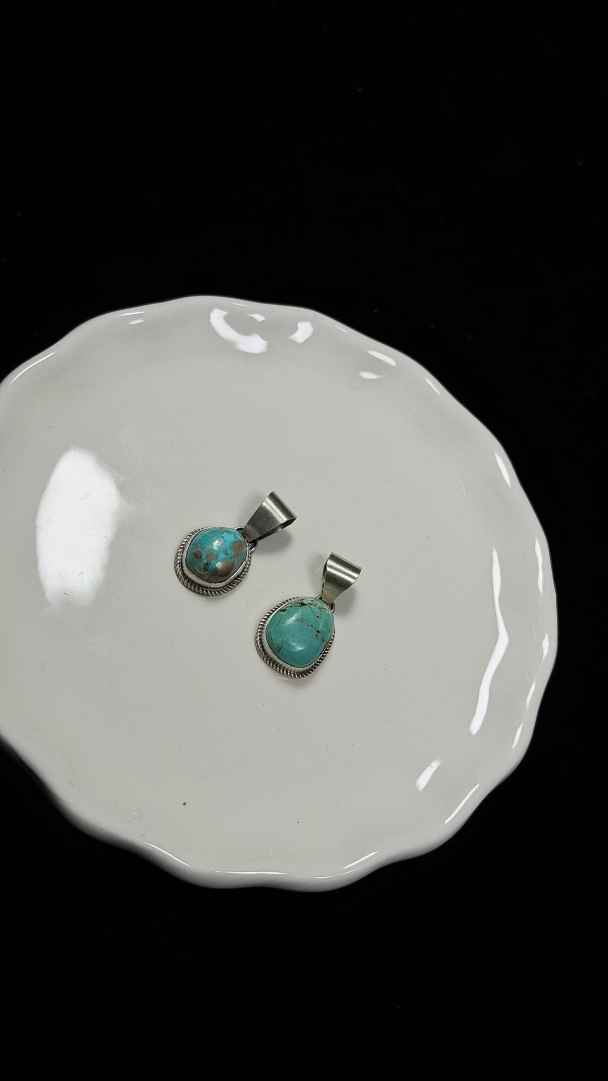 Navajo Made Turquoise & Sterling Silver Pendant