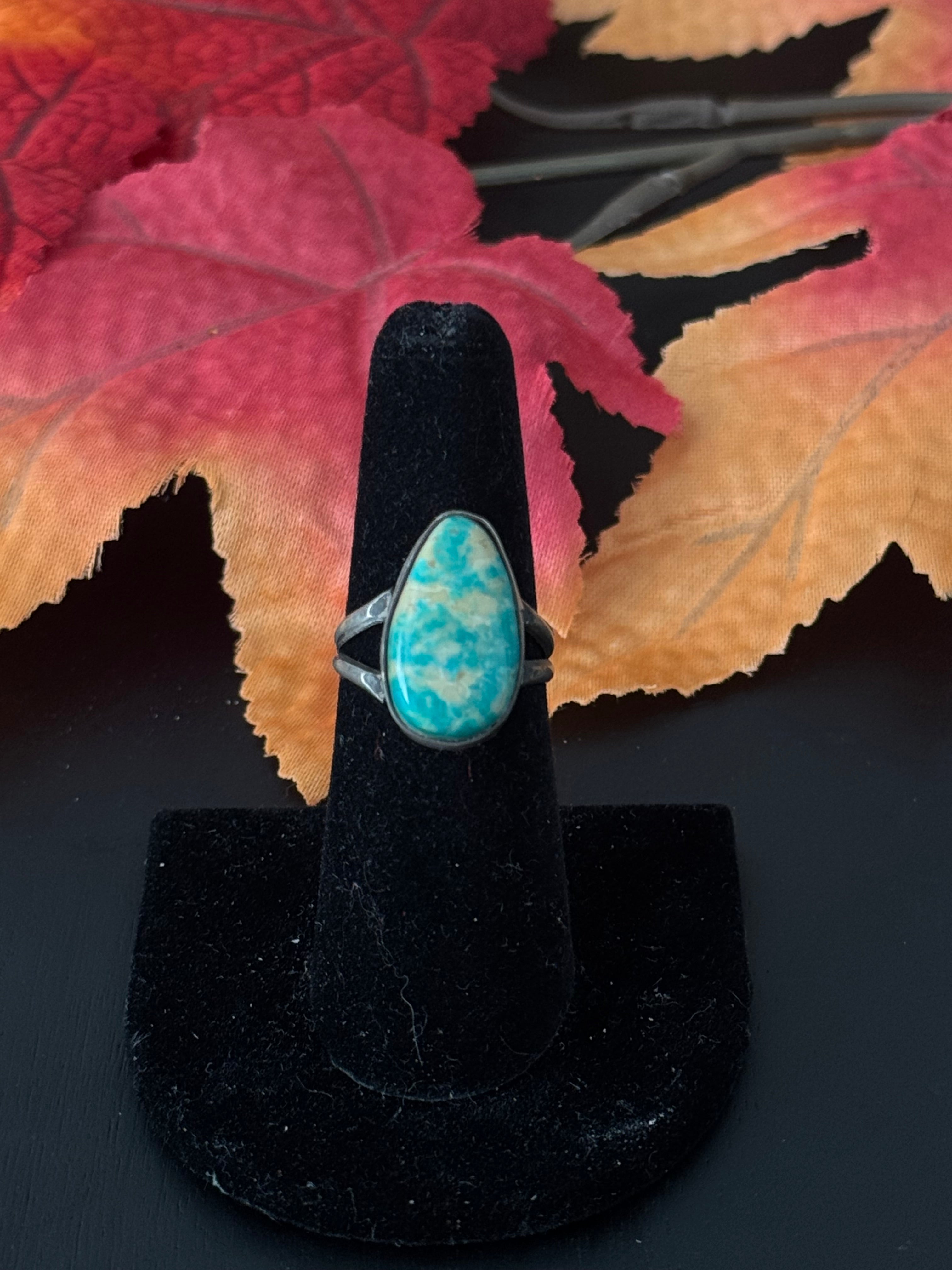 Navajo Made Royston Turquoise & Sterling Silver Ring