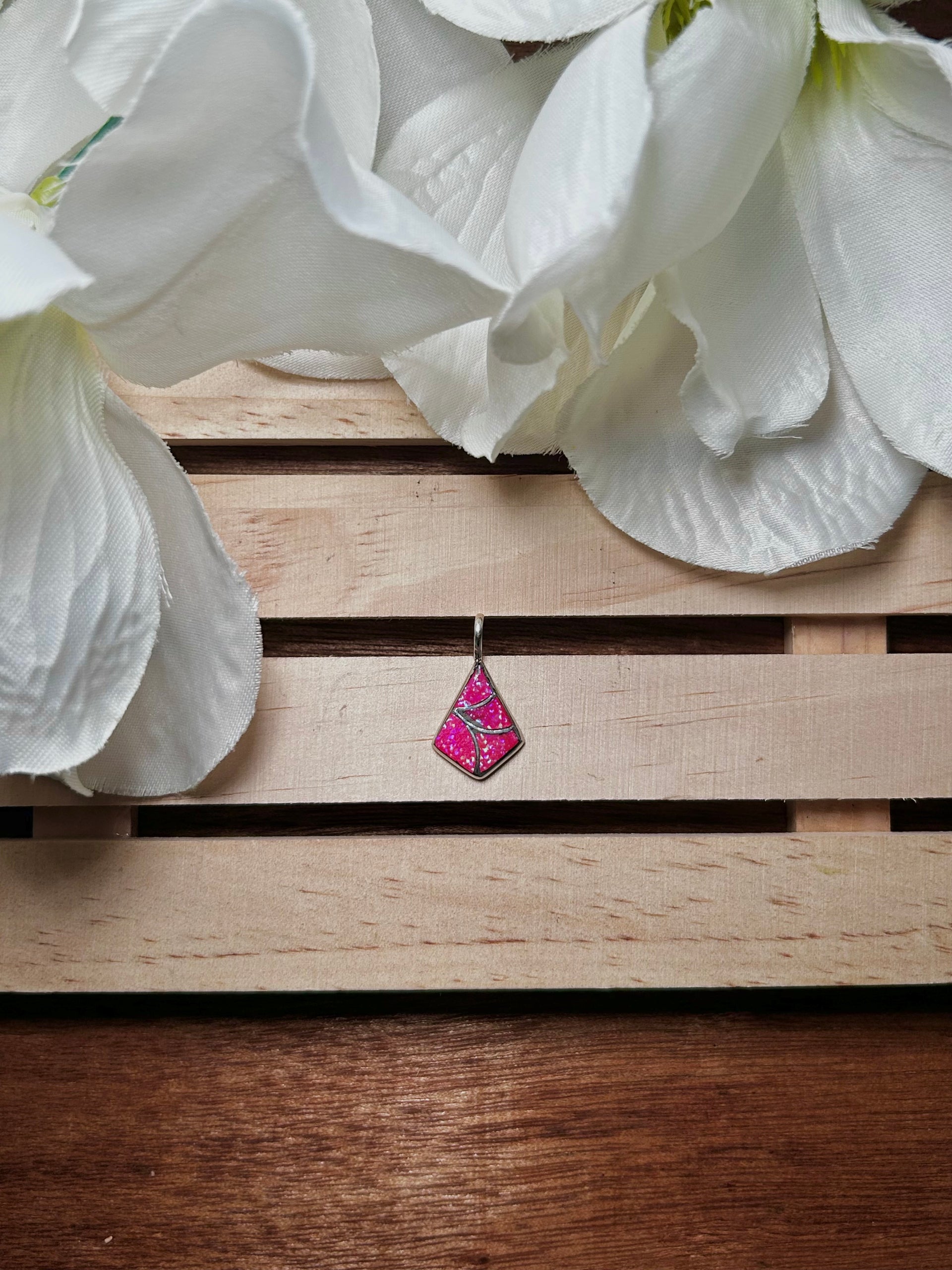 Zuni Made Opal & Sterling Silver Pendant