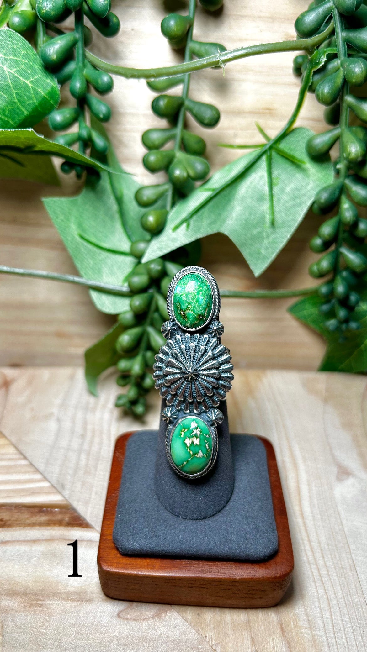 Sam Yellowhair Sonoran Mountain Turquoise & Sterling Silver Ring