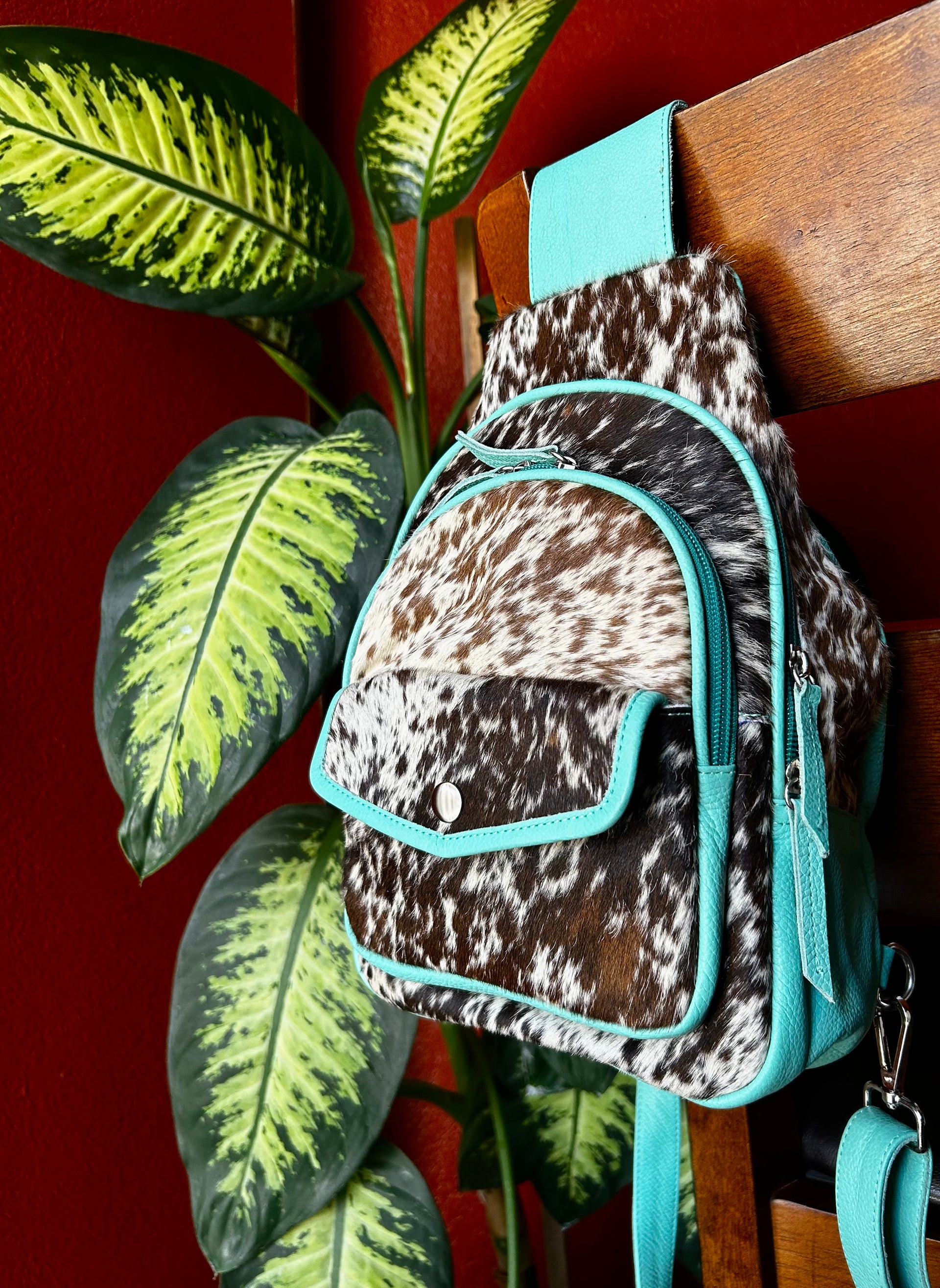 Genuine Cowhide Back Pack/Diaper Bag