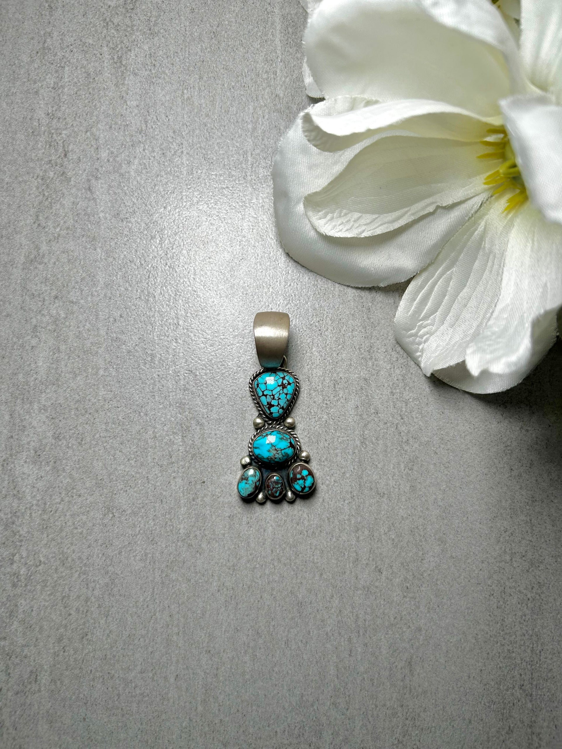 Bubby Johnson Egyptian Turquoise & Sterling Silver Pendant