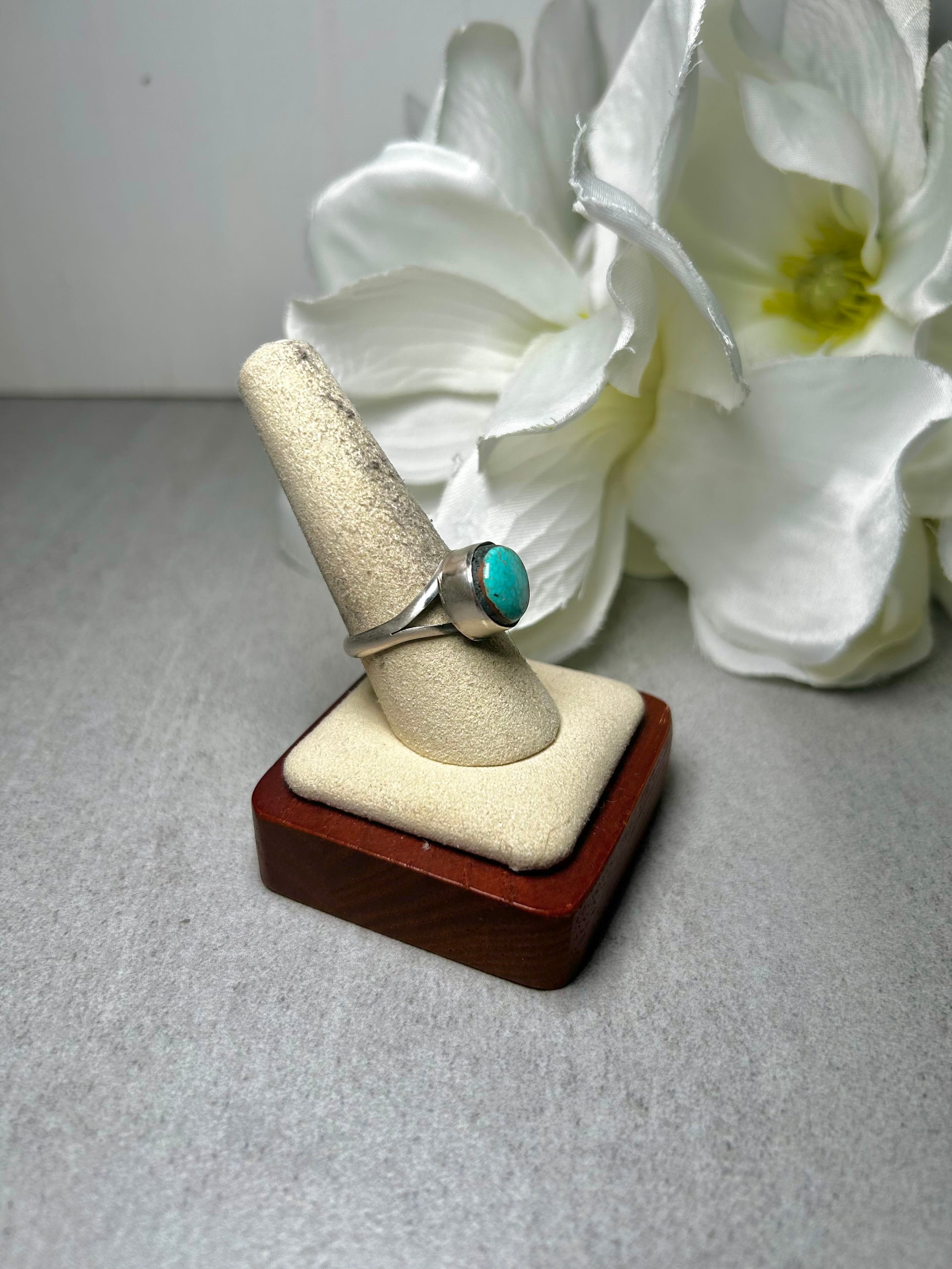 Scott Skeets Royston Turquoise& Sterling Silver Adjustable Ring