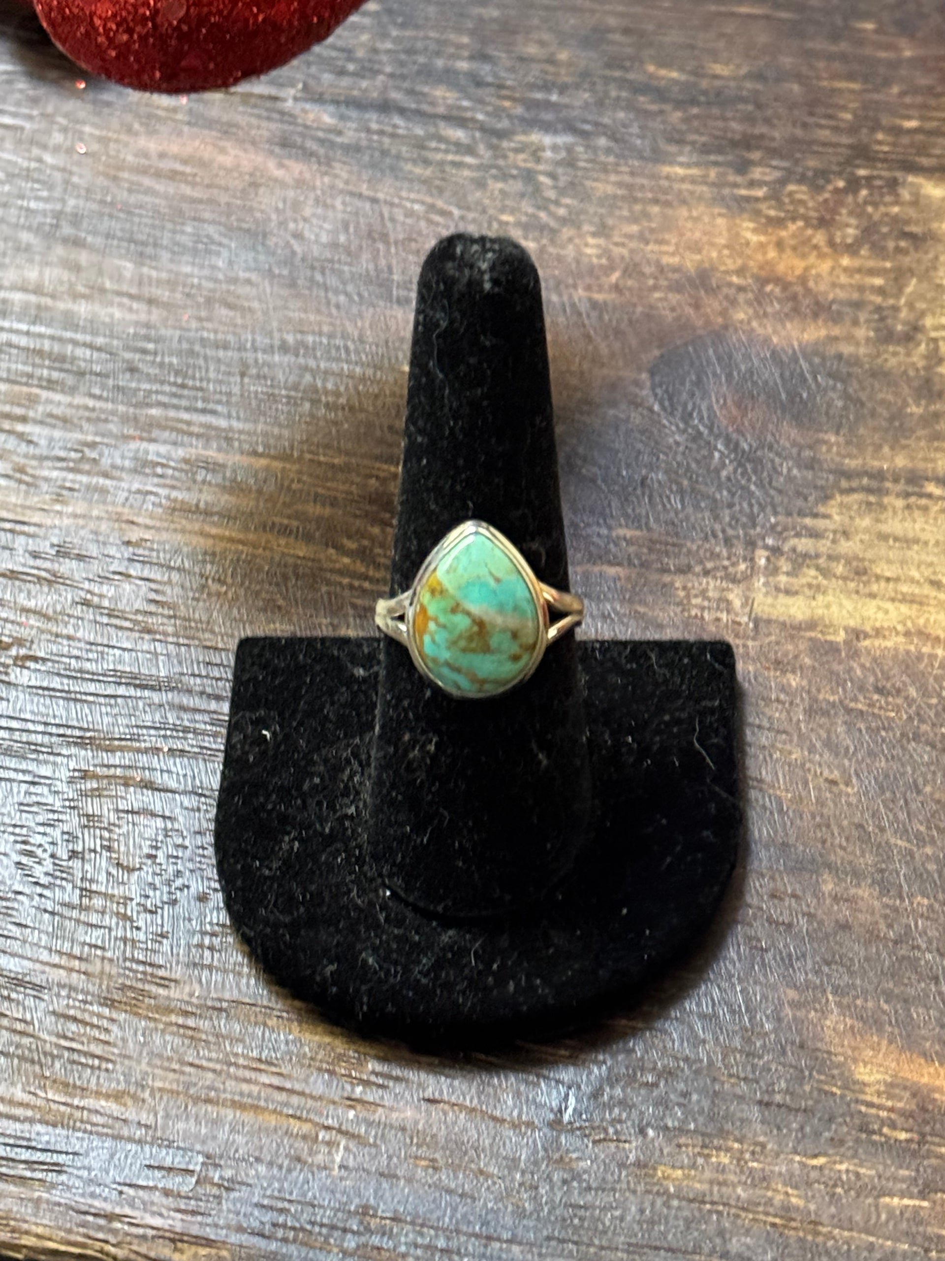 Southwest Handmade Kingman Turquoise & Sterling Silver Adjustable Ring