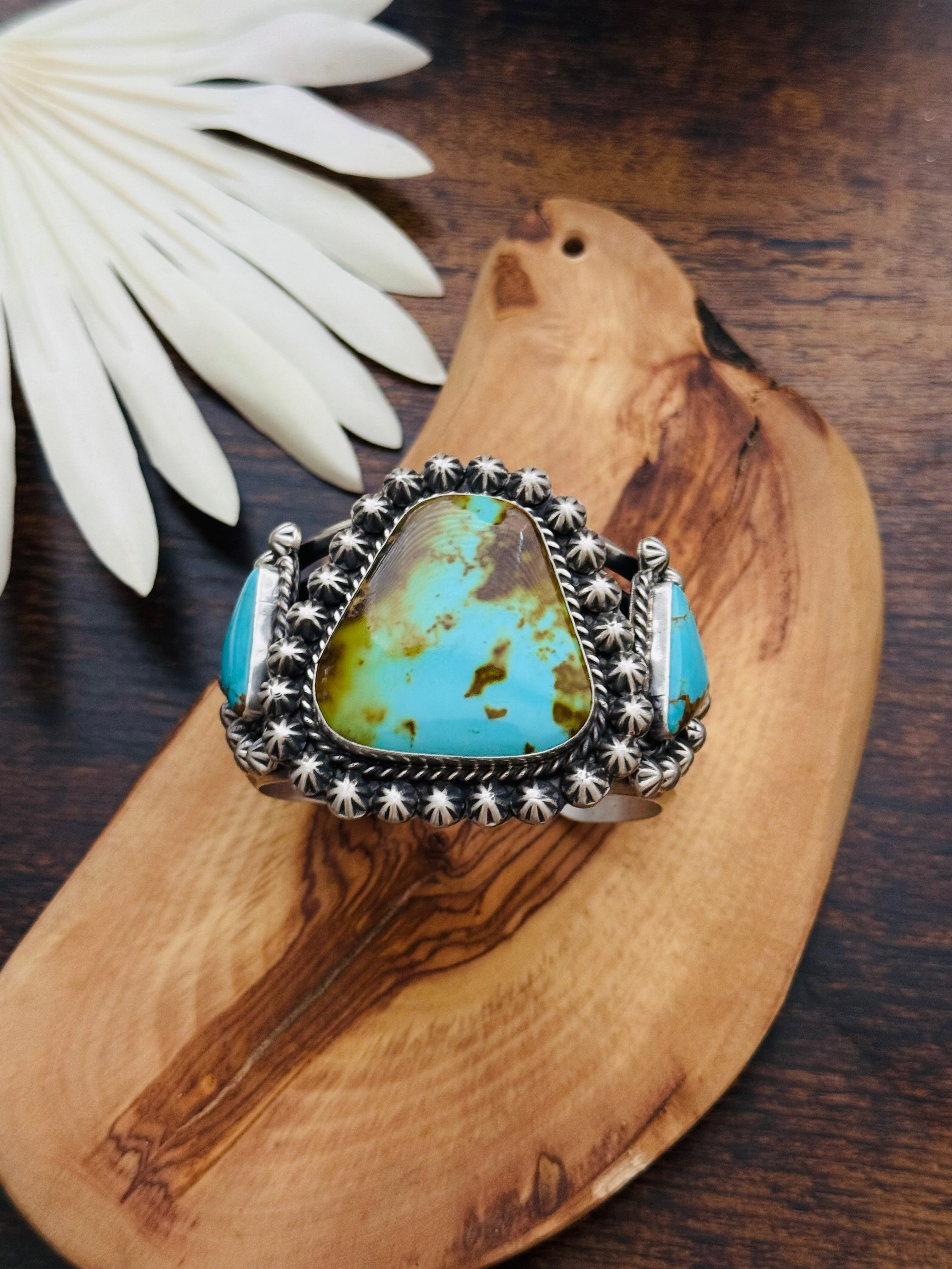 Augustine Largo Kingman Turquoise & Sterling Silver Cuff Bracelet