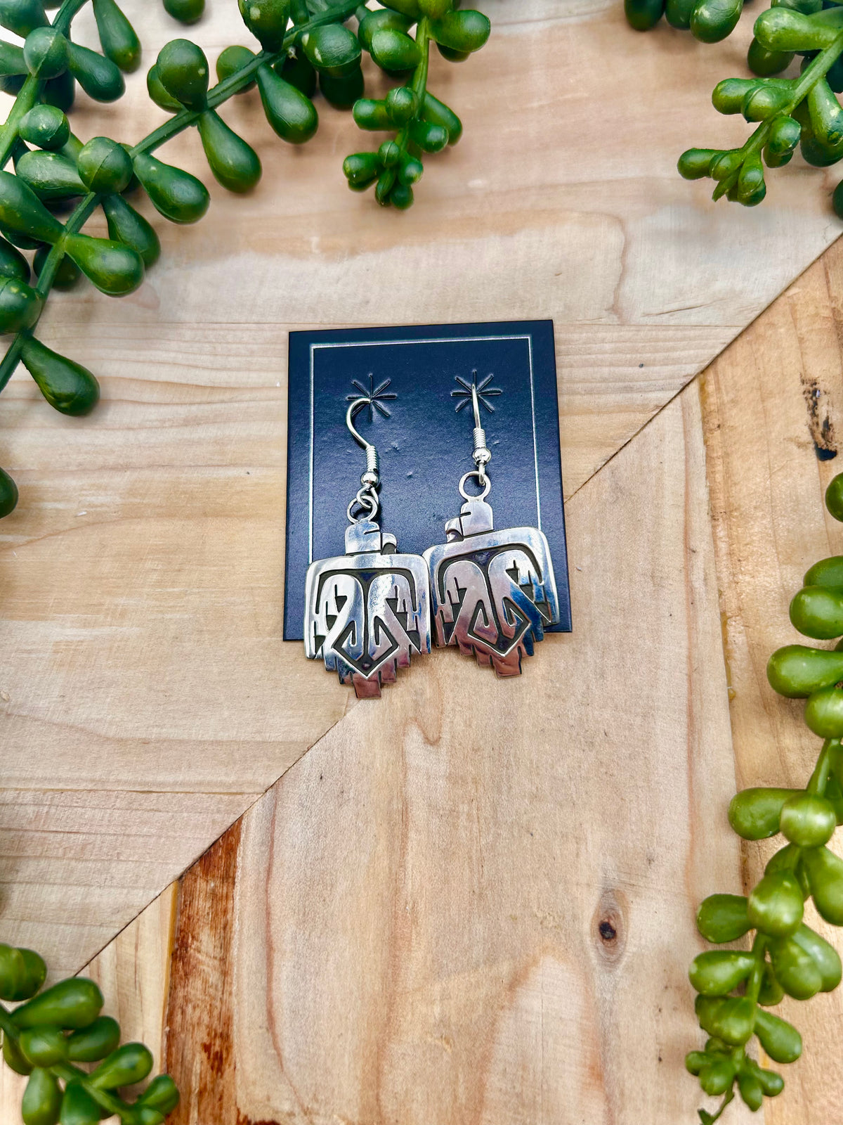Navajo Made Sterling Silver Hook Earrings