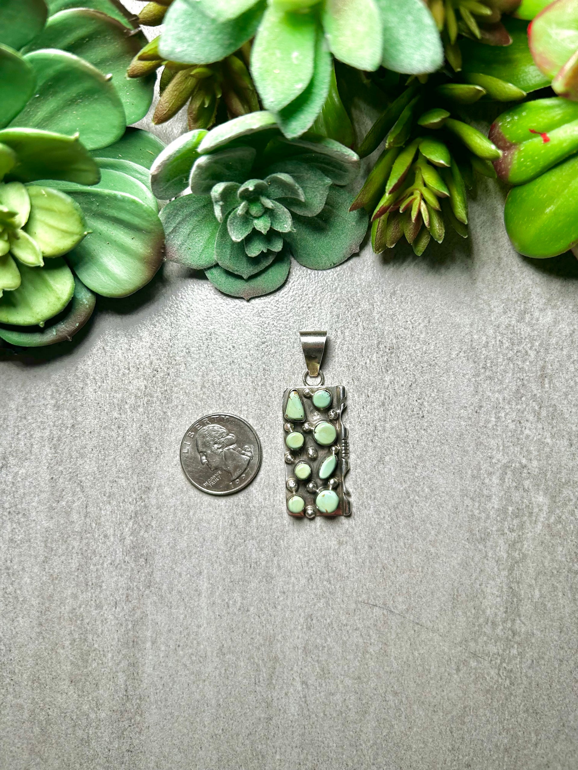 Marlene Fransi Kingman Turquoise & Sterling Silver Pendant