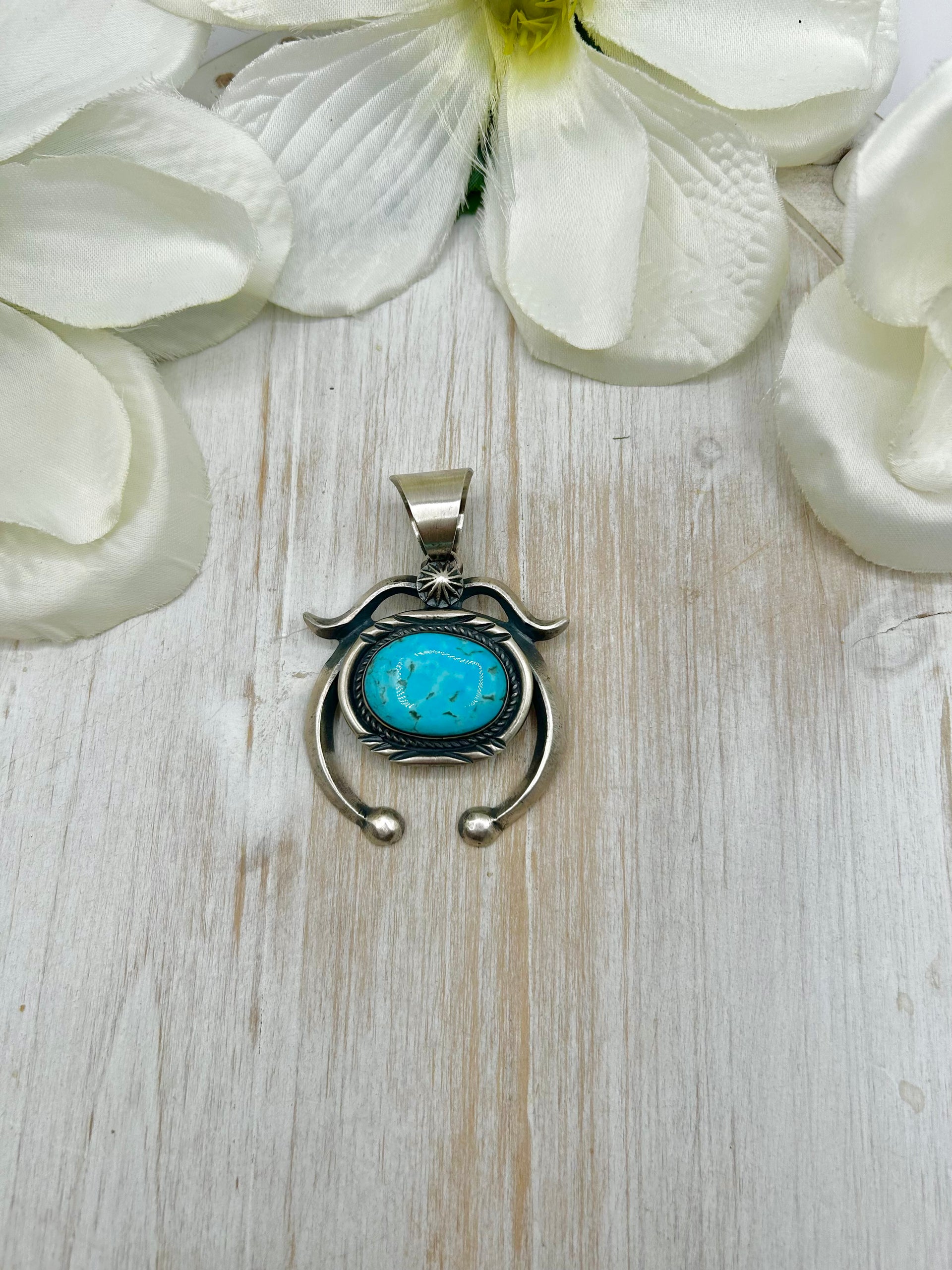 Chimney Butte Kingman Turquoise & Sterling Silver Pendant