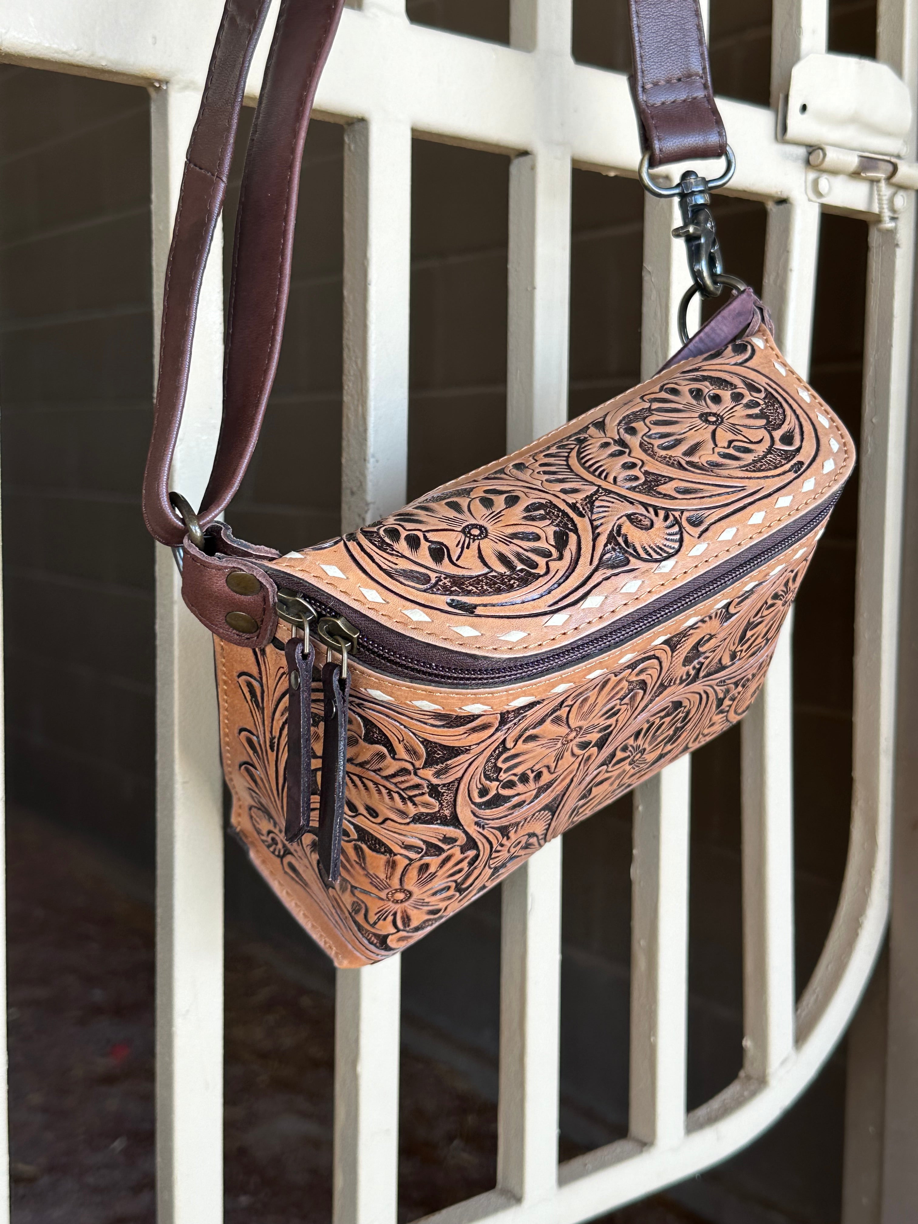 Genuine Tooled Leather Fanny Pack