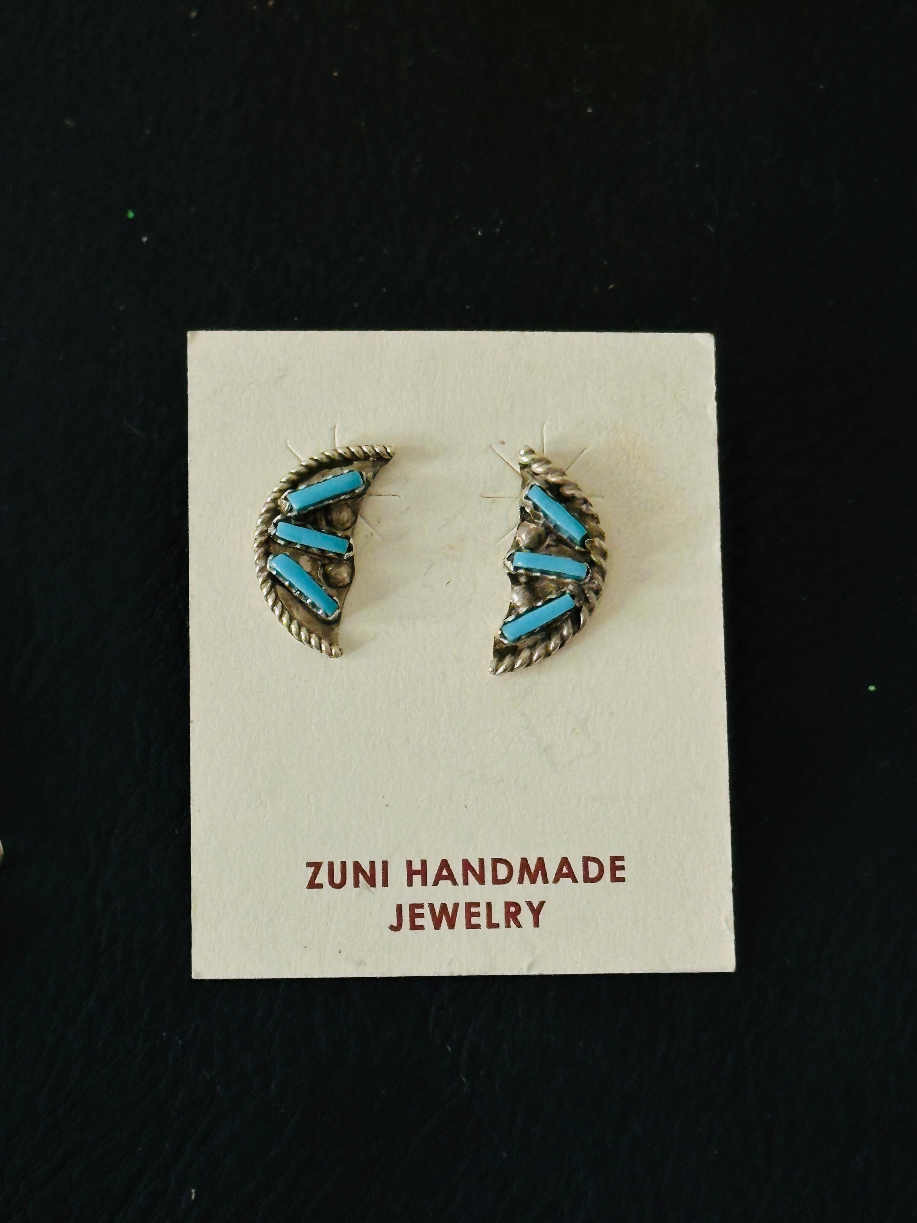 Zuni Made Turquoise & Sterling Silver Needlepoint Necklace Set