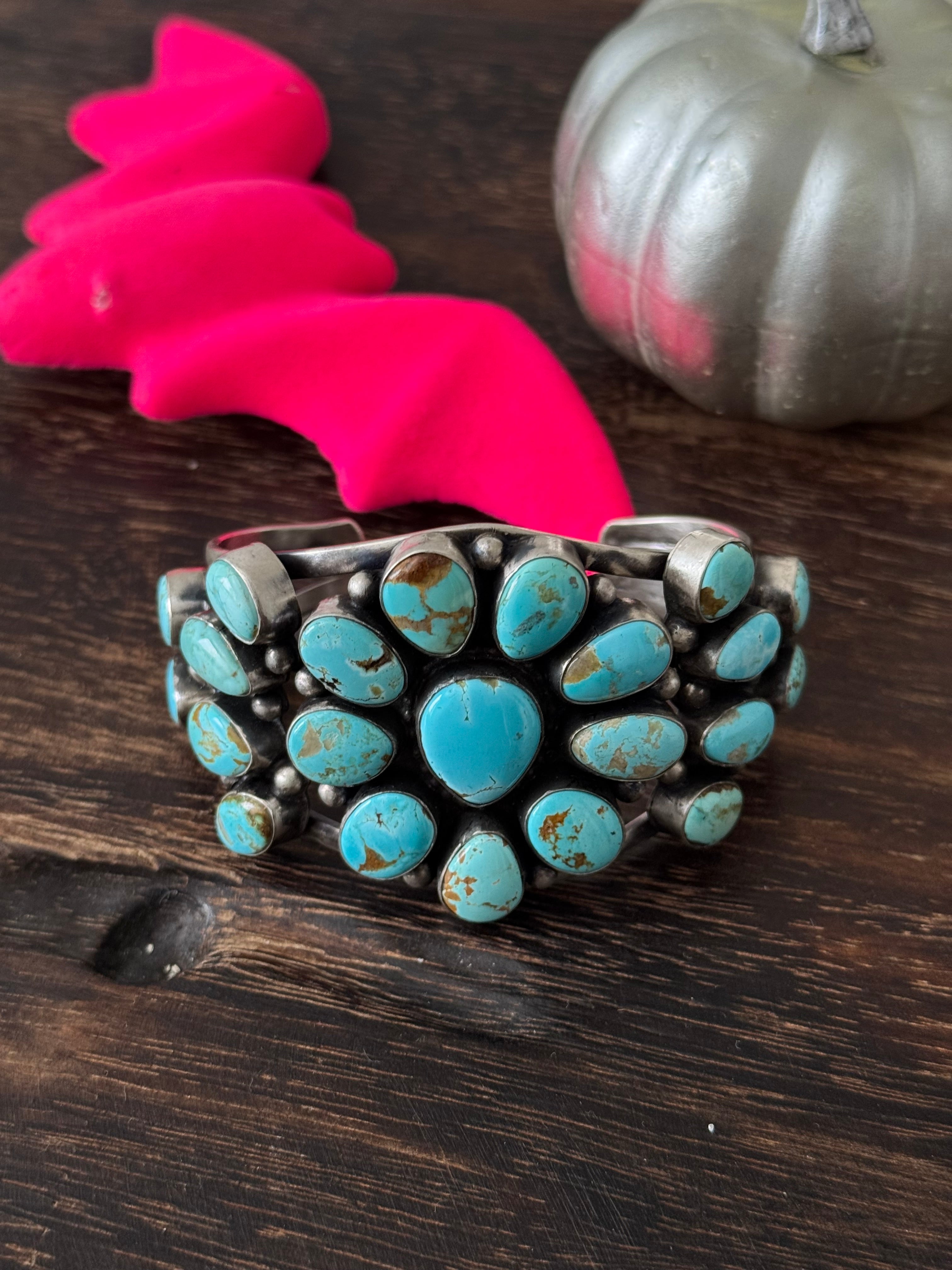 Bobby Johnson Royston Turquoise & Sterling Silver Cuff Bracelet