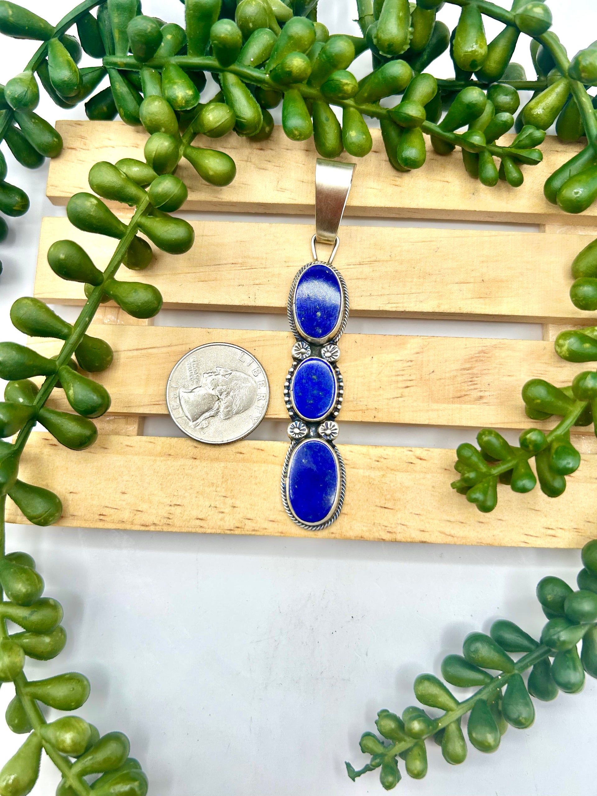 Travis Jim Lapis & Sterling Silver Pendant